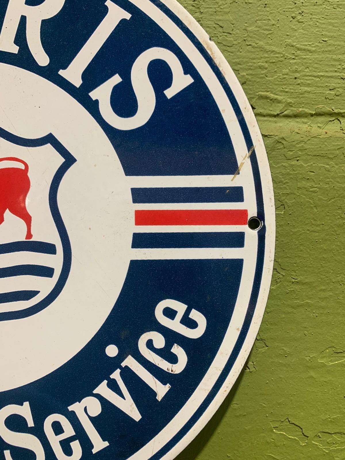 Vintage enamel Morris sales and service sign
