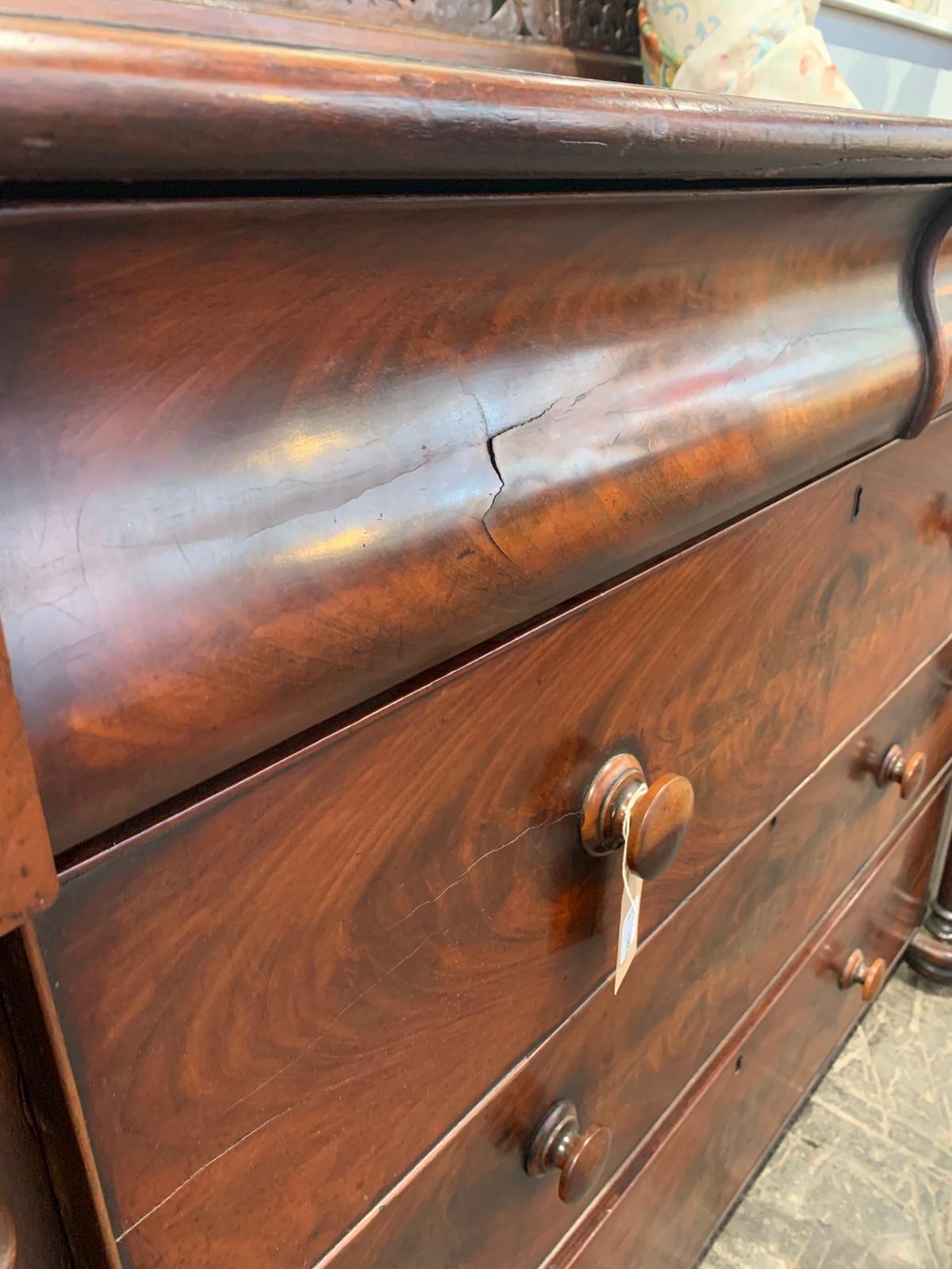 Antique dark mahogany chest of drawers