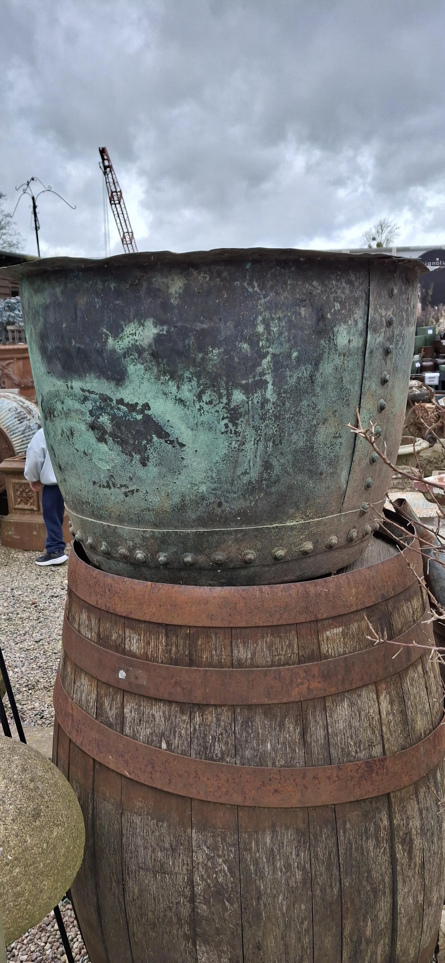 Antique Copper Cauldron with Patina PP79930