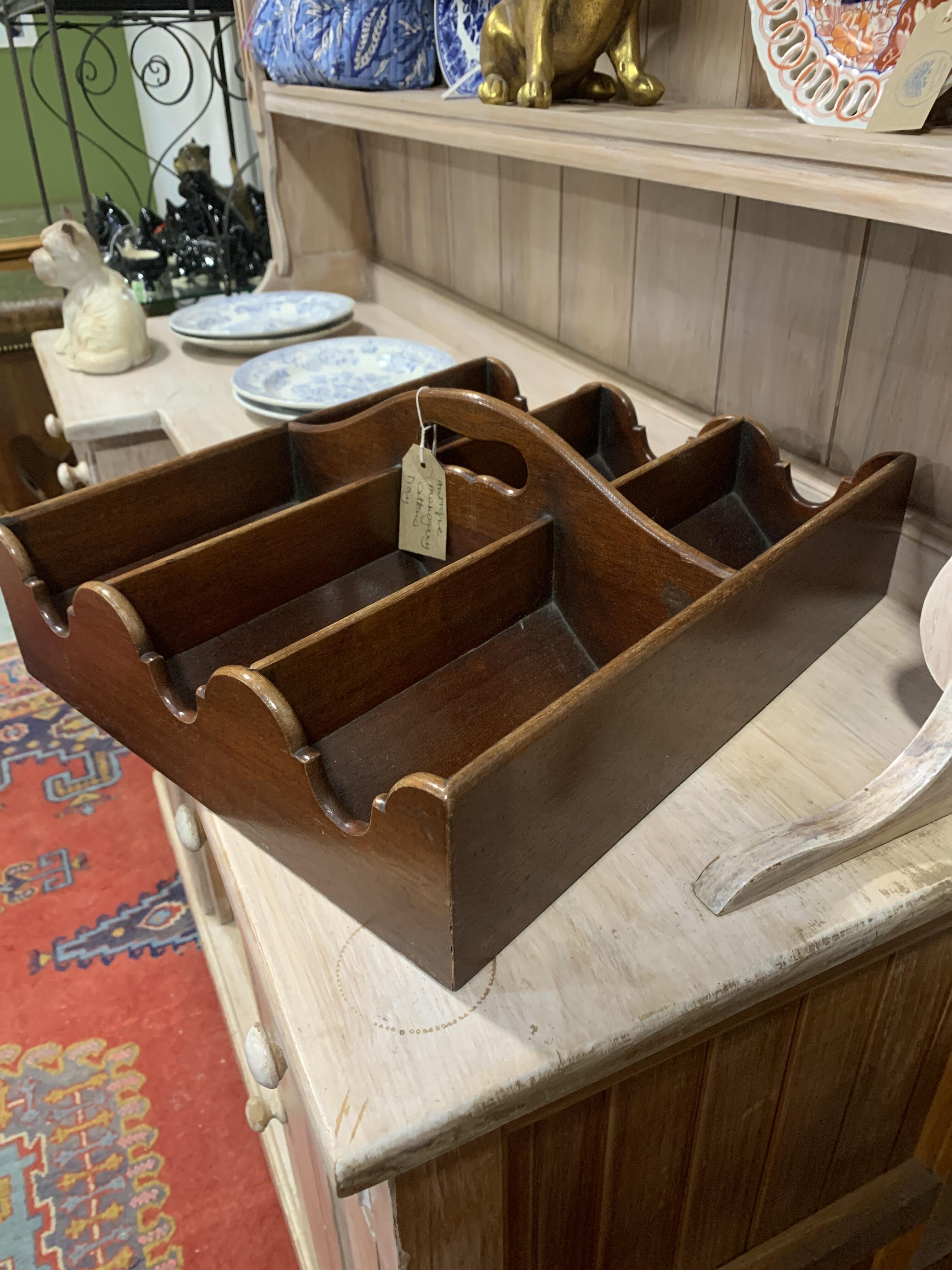 19th Century Mahogany Cutlery Tray