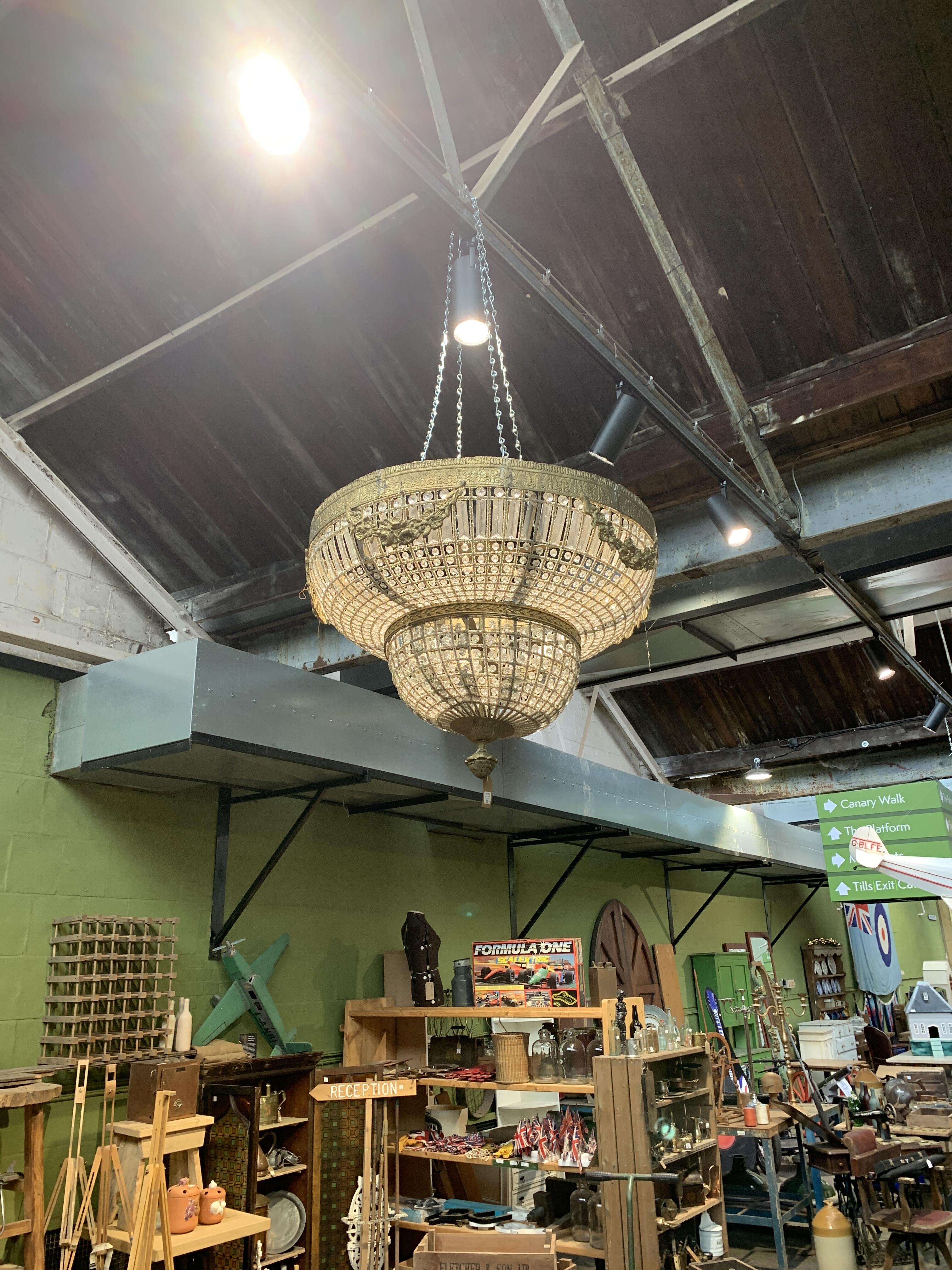 Large Crystal Chandelier, 55cm