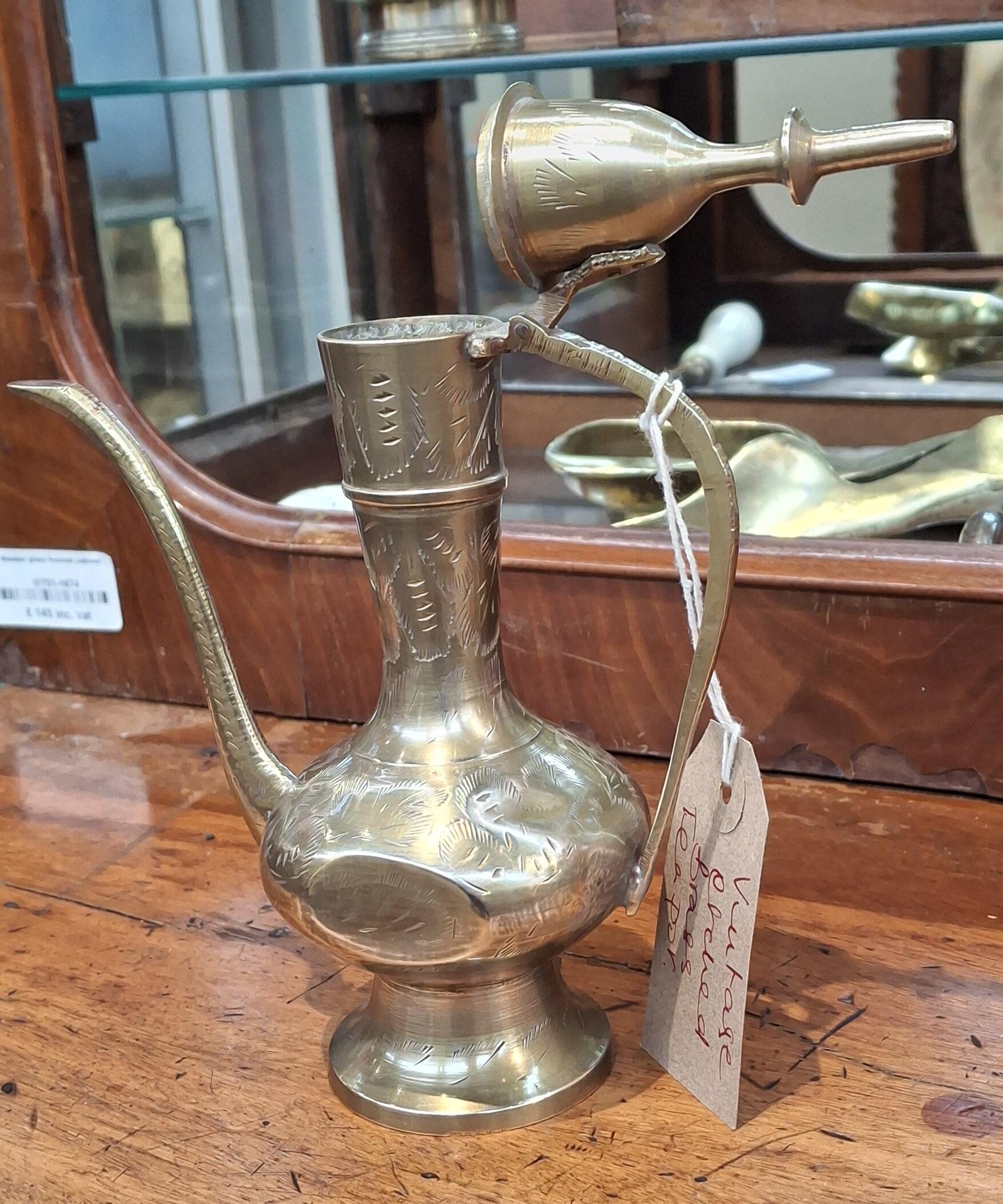 Vintage Etched Brass Teapot - Exquisite Craftsmanship