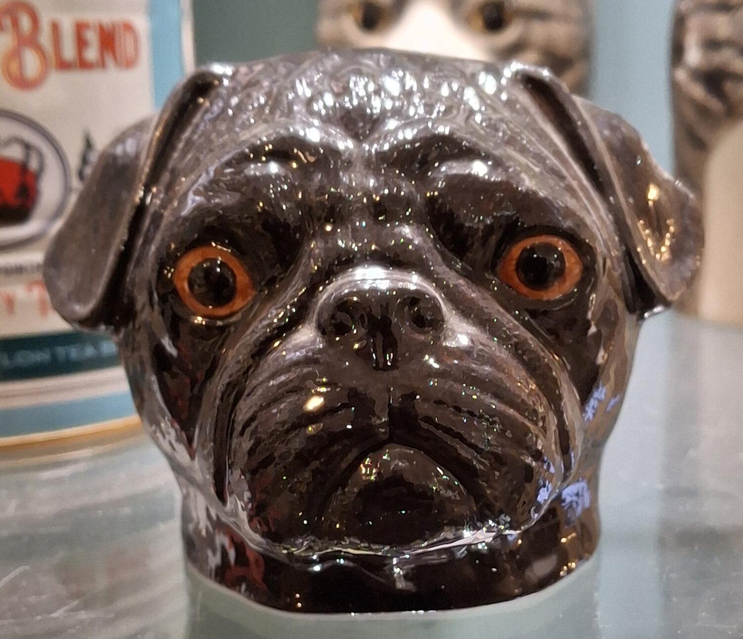 Quail Black Pug Face Egg Cup (Single)