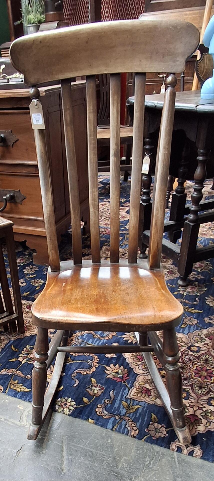 Vintage Child's Wooden Rocking Chair