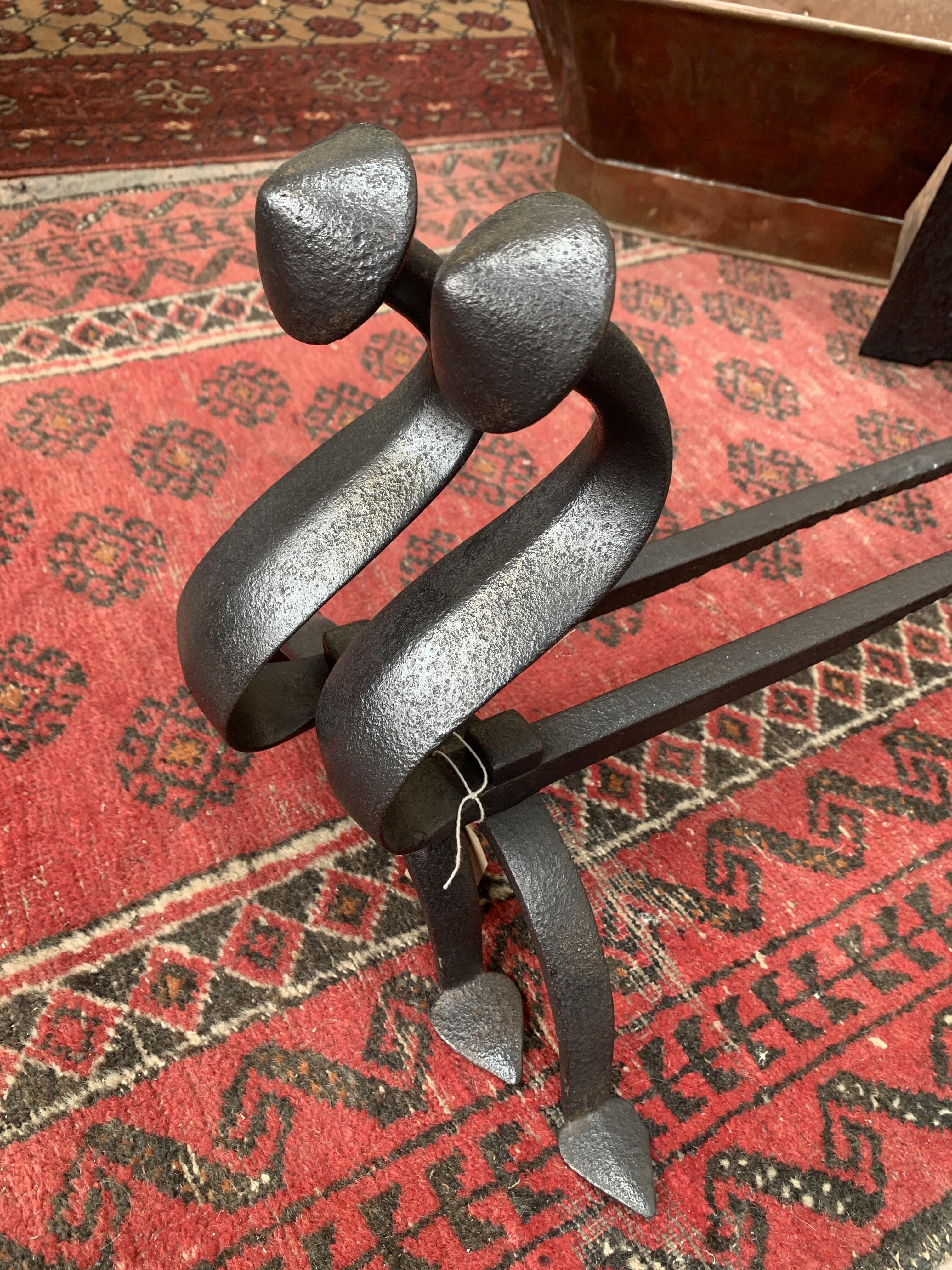 Elegant Cast Iron Fire Dogs