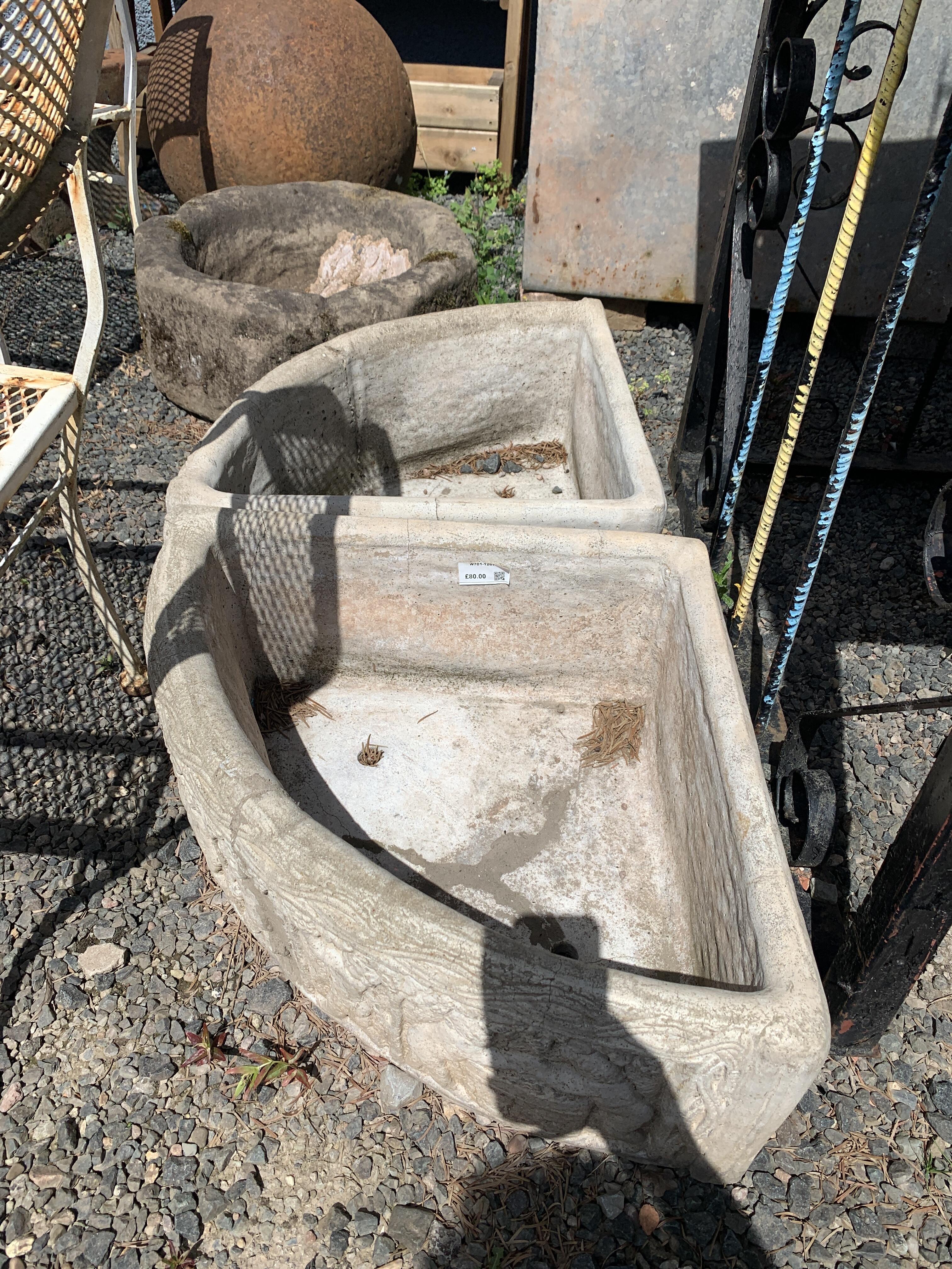 Reclaimed Quadrant Corner Troughs