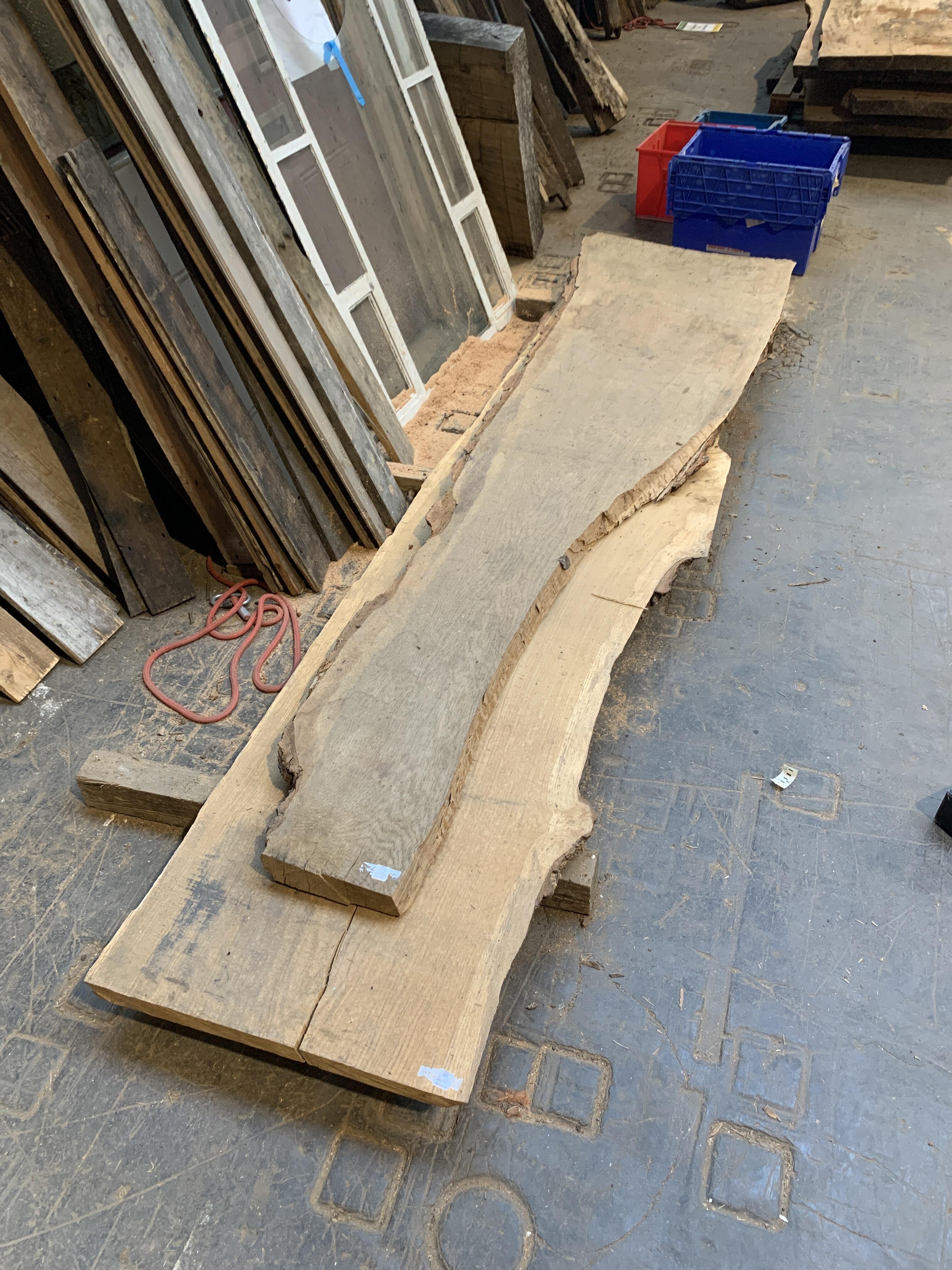 Large Reclaimed Wooden Slab - 270cm Long