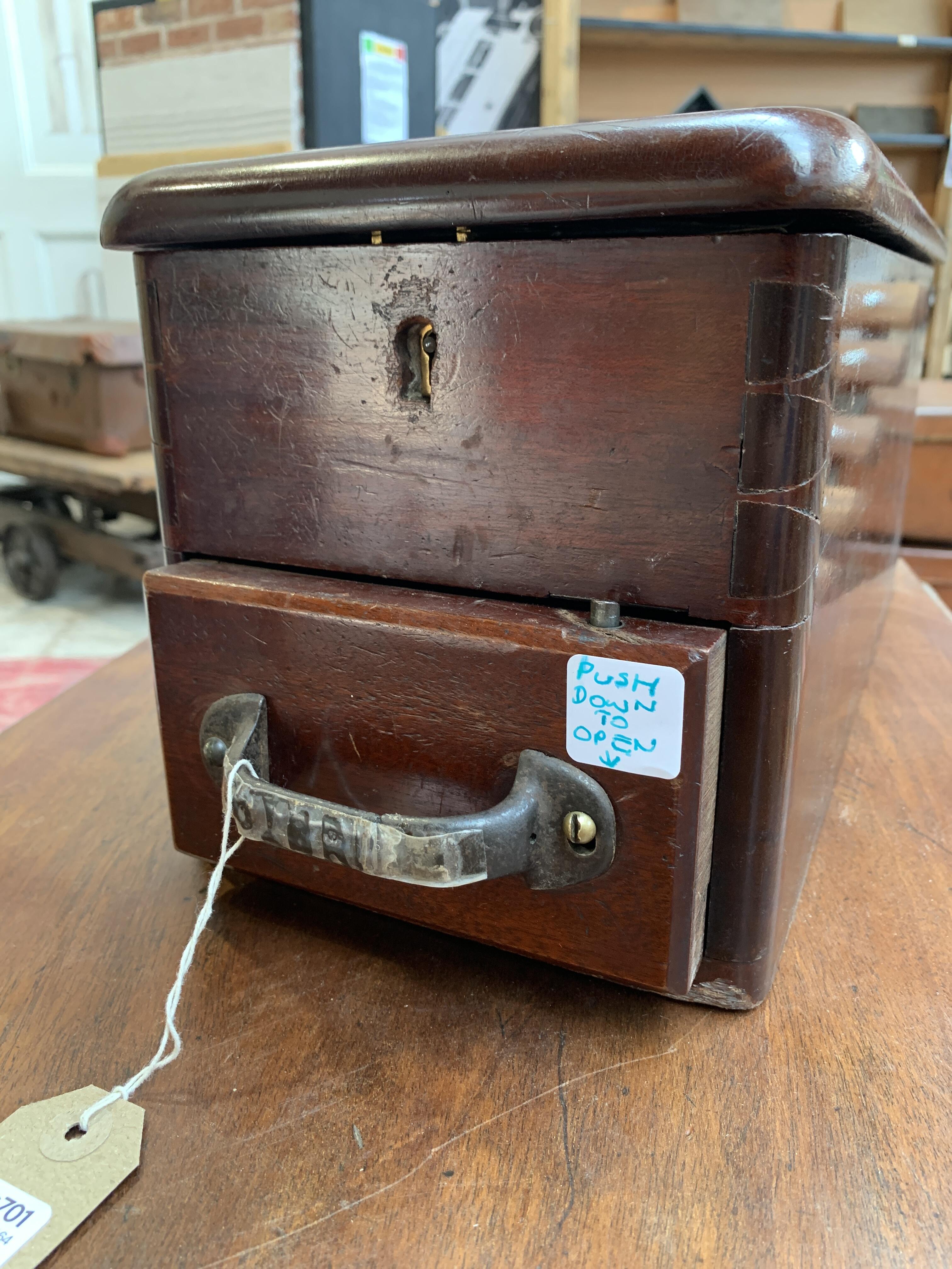 Antique O'Brien's Patent Mahogany Shop Till