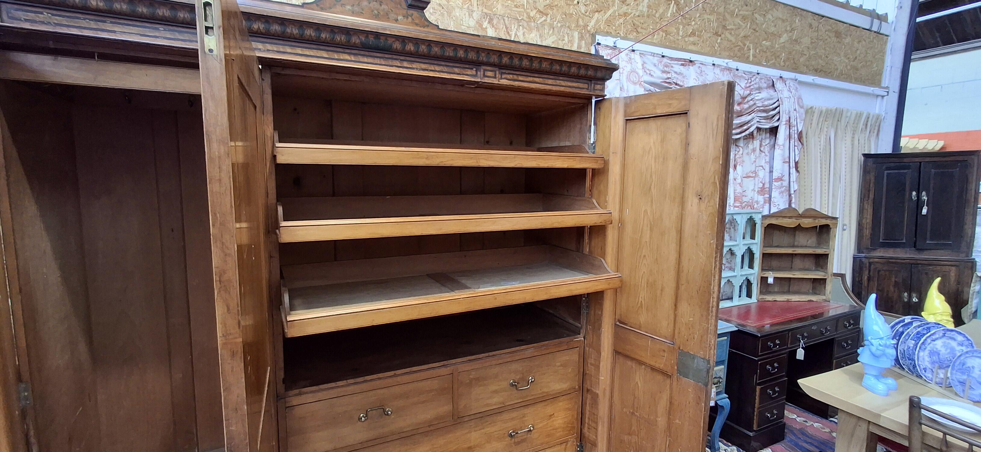 Antique Linen Press with Painted Panels & Edges AP658