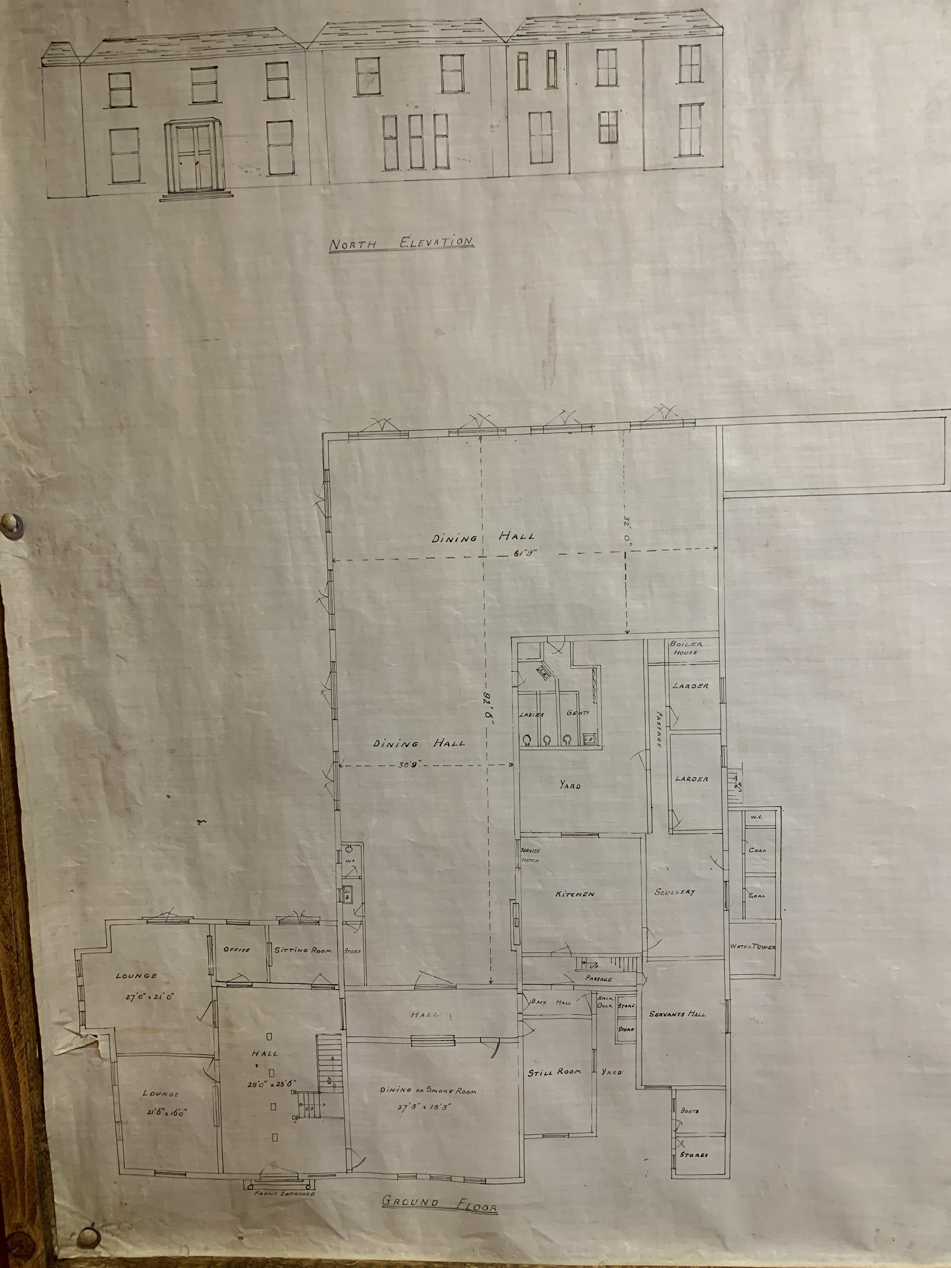 Original 1951 Blueprints for The Chase Hotel