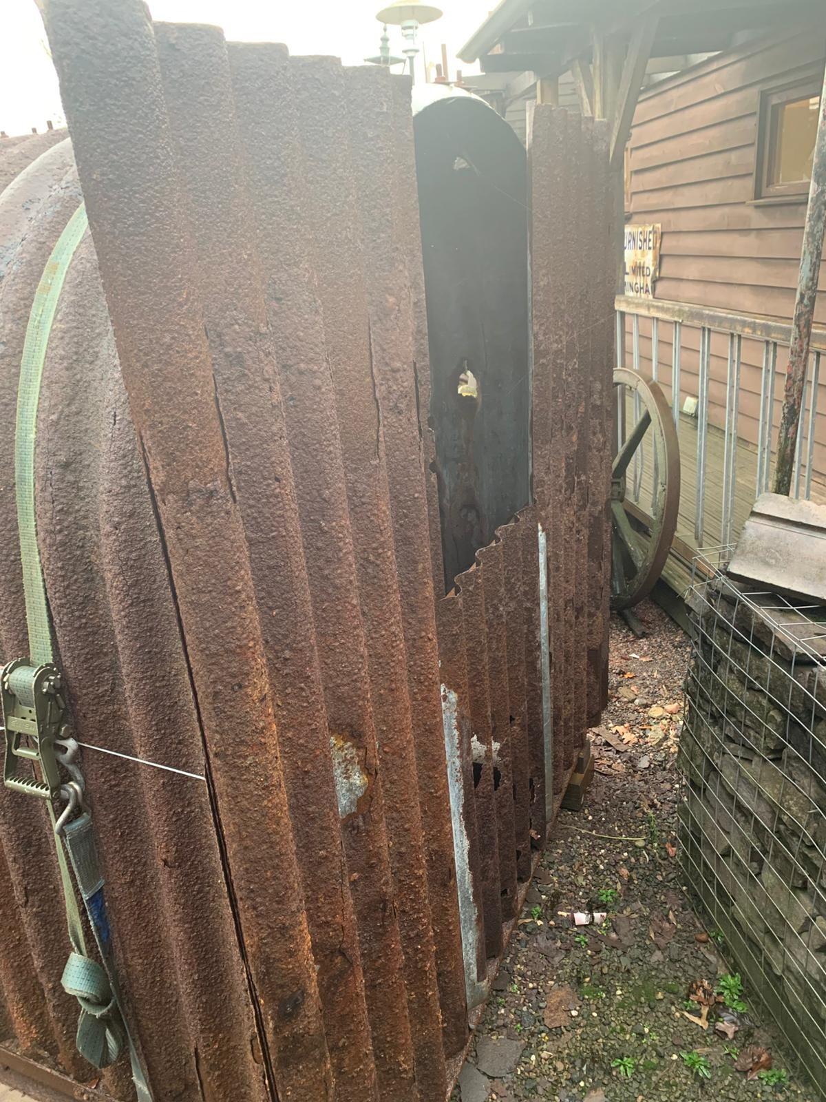 Authentic WW2 Corrugated Iron Anderson Air-Raid Shelter
