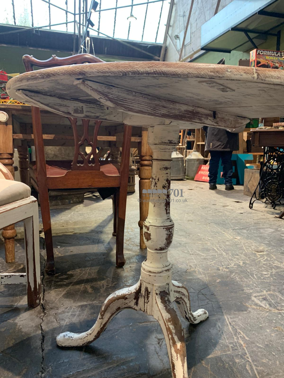Shabby Chic Armchair and Circular Table