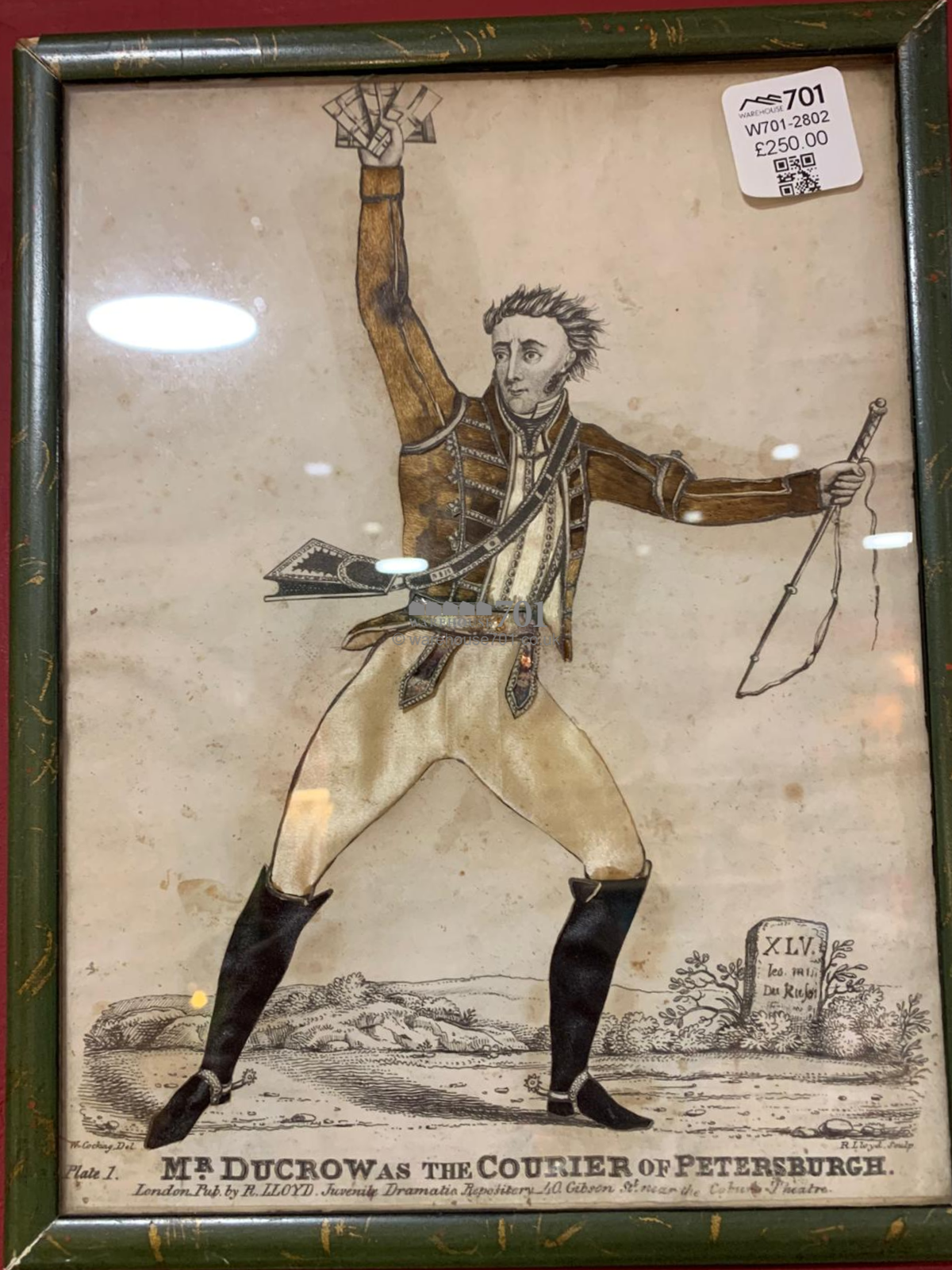 19th century tinsel print Mr Ducrow