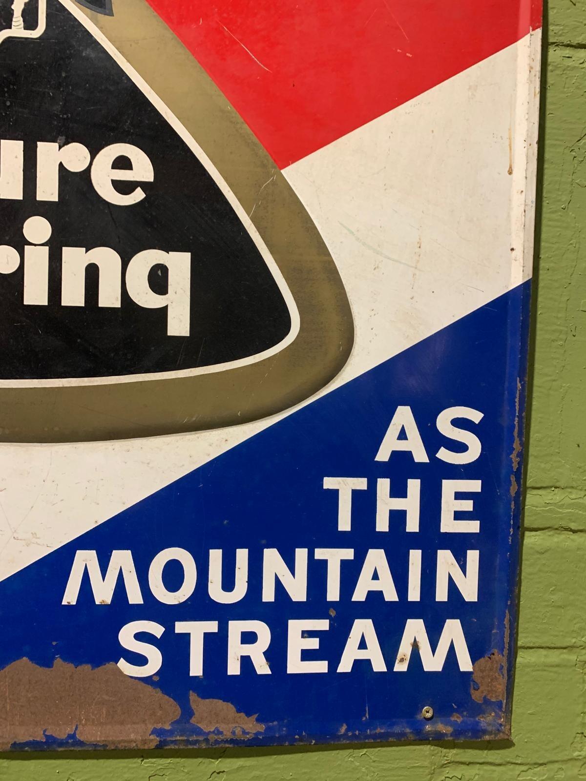 Pure spring metal sign
