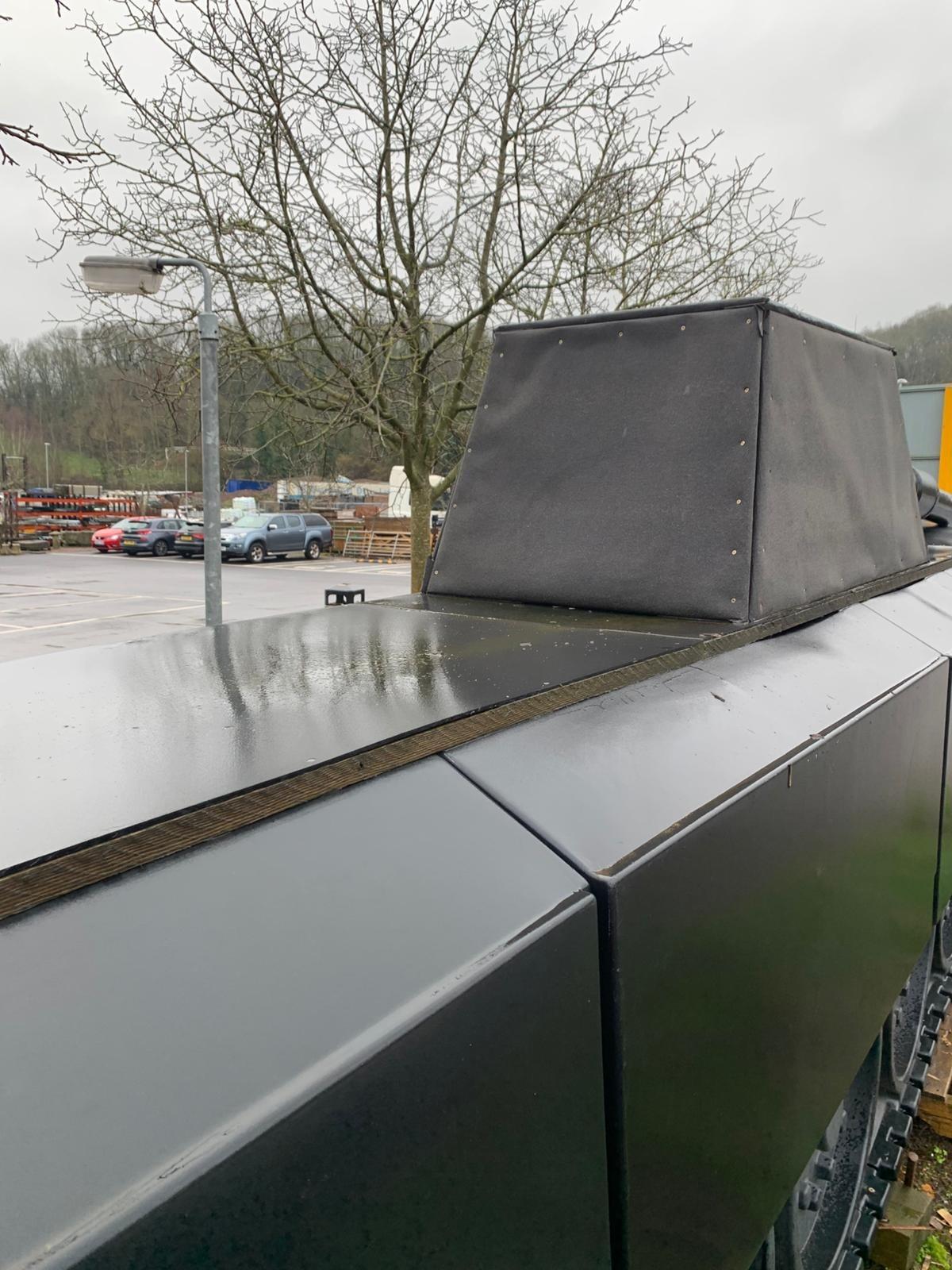 Extra Large Black Plastic Prop Army Tank