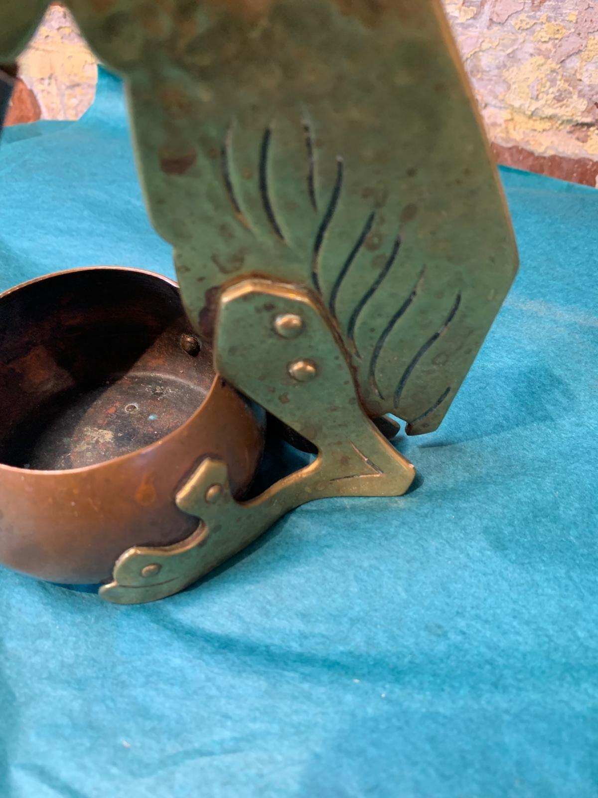 Antique Art Deco Bronze and copper cigar cutter