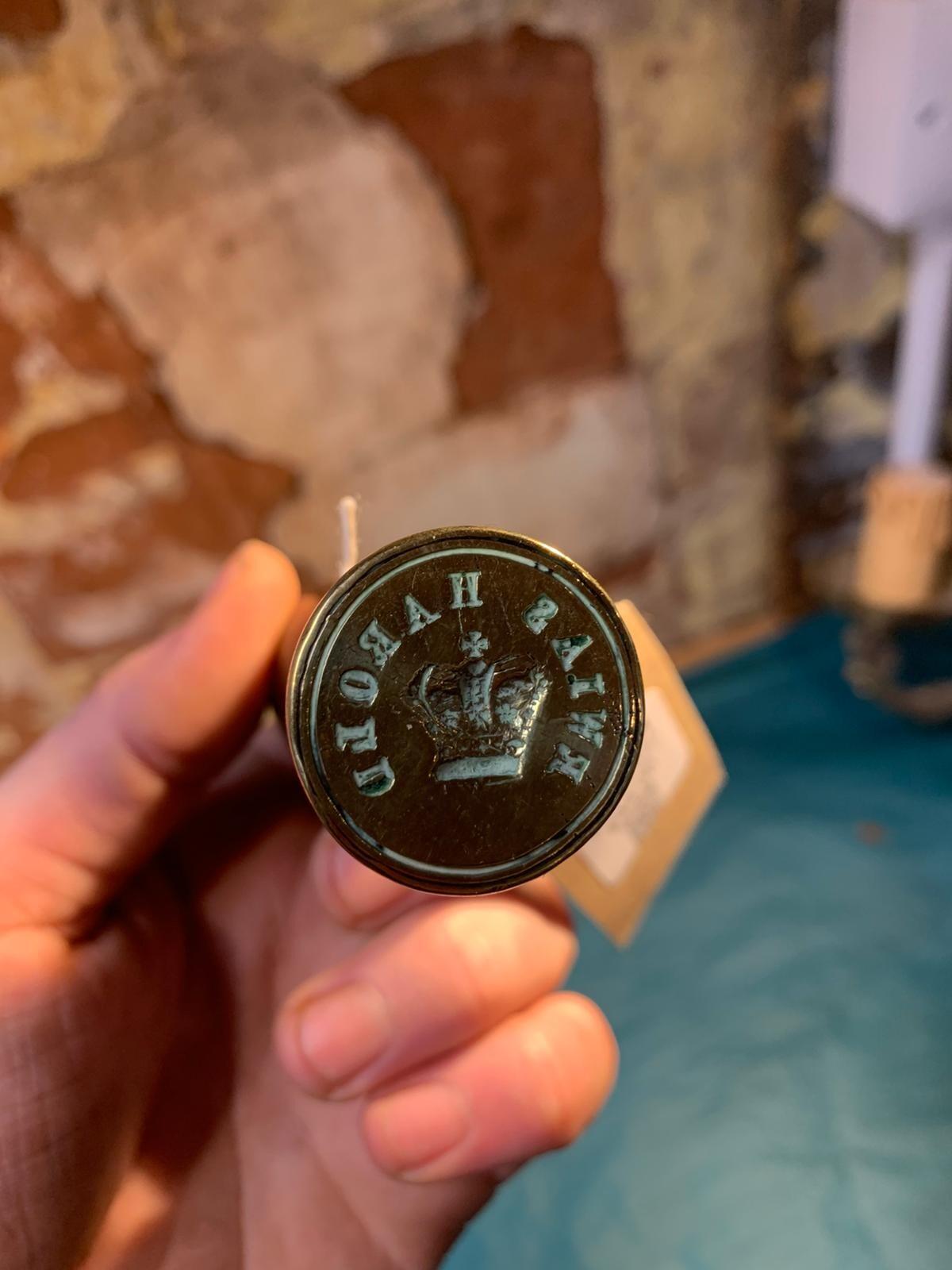 Antique treen Post Office wax seal