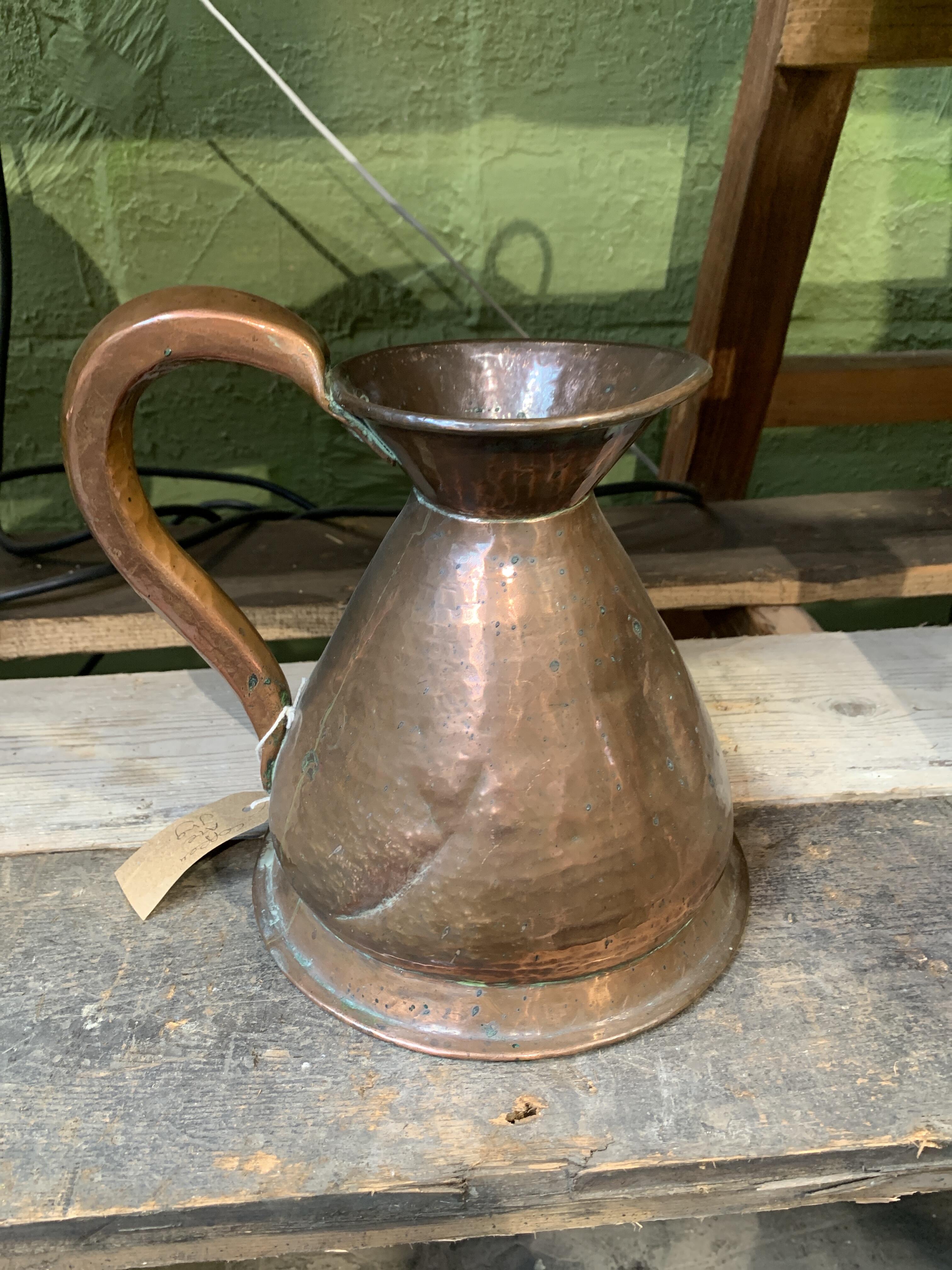 Antique Copper Ale Jugs - Set of 2