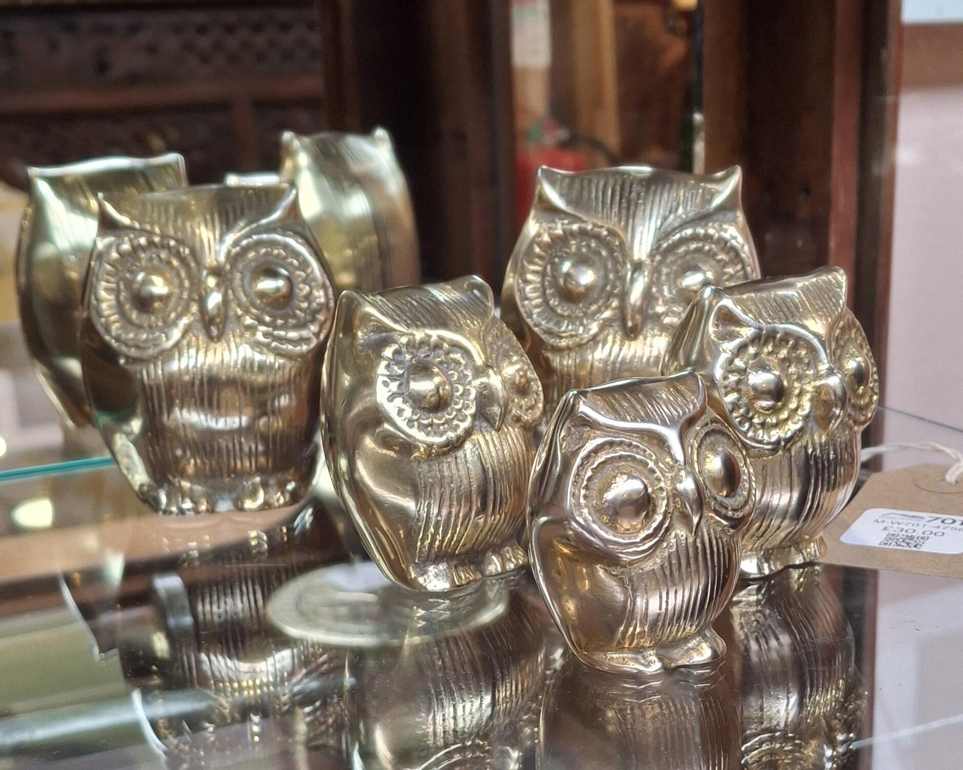 Charming Vintage Brass Owl Figurine
