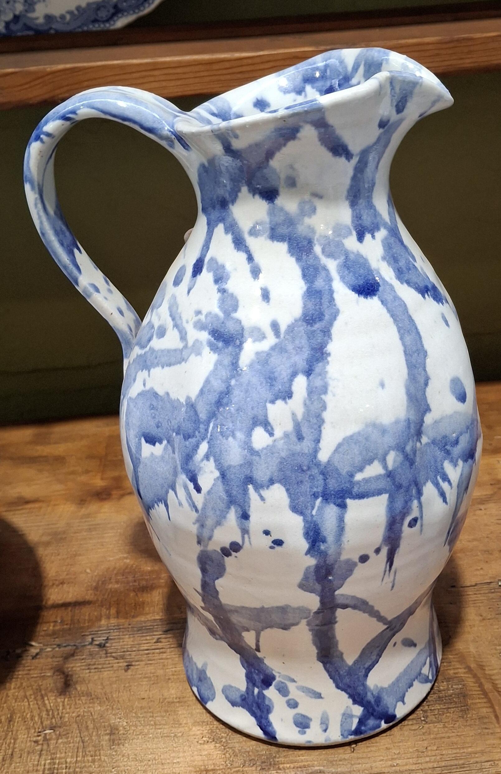 Artisan Welsh Pottery Blue Large Jug