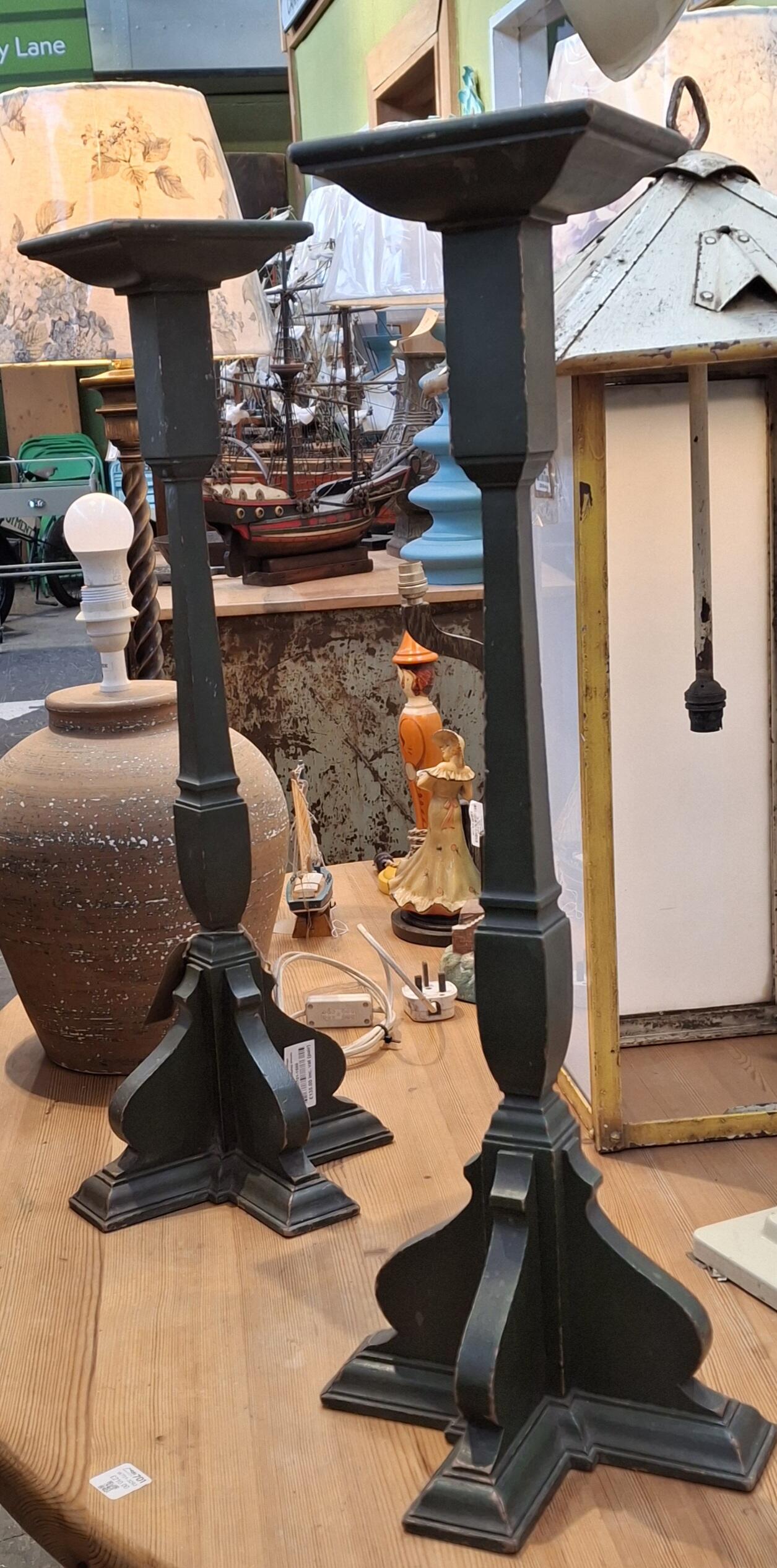 Pair of Mid 20th Century Wooden Shop Display Stands