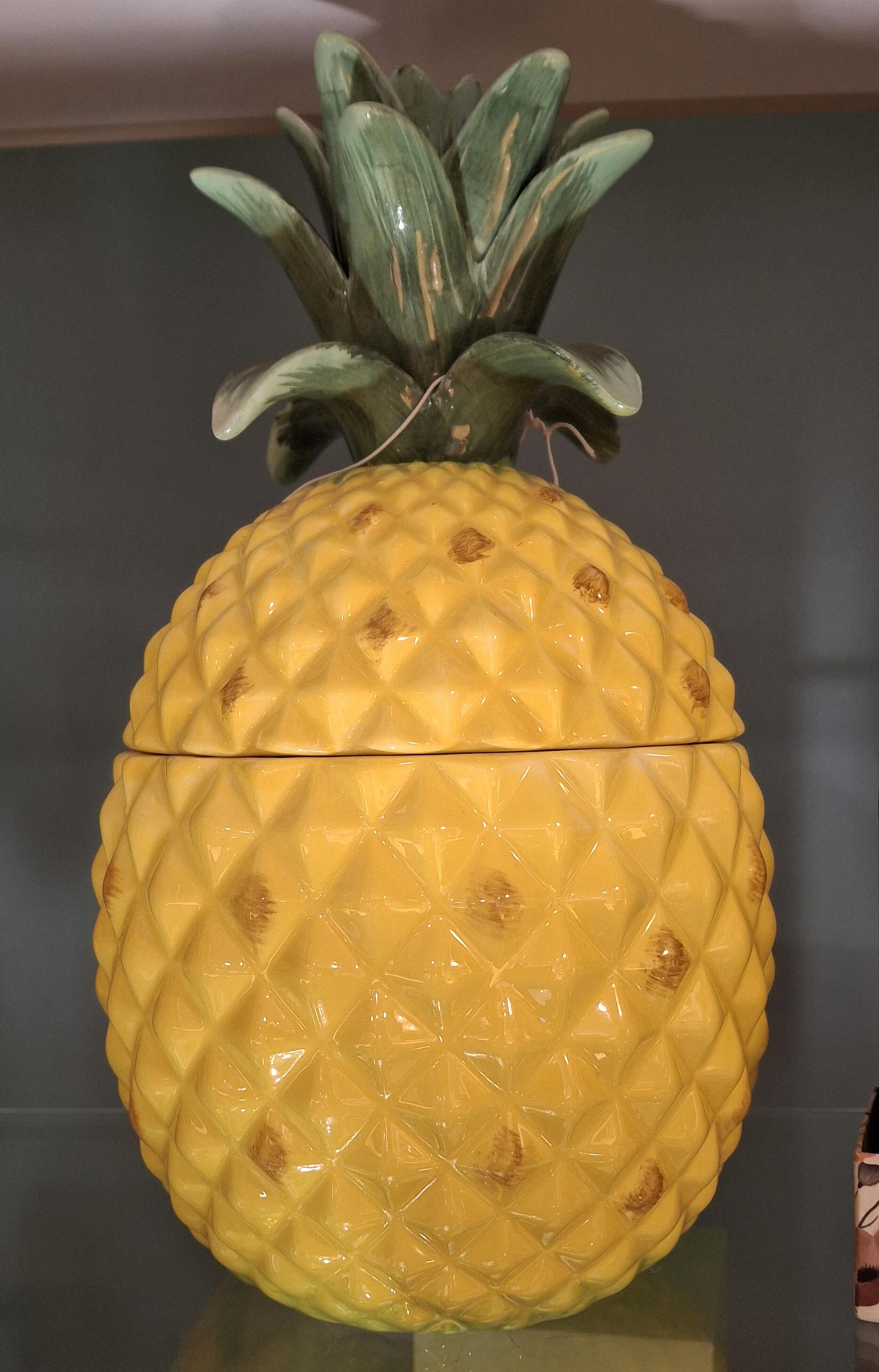 Large Ceramic Pineapple Jar / Storage Jar