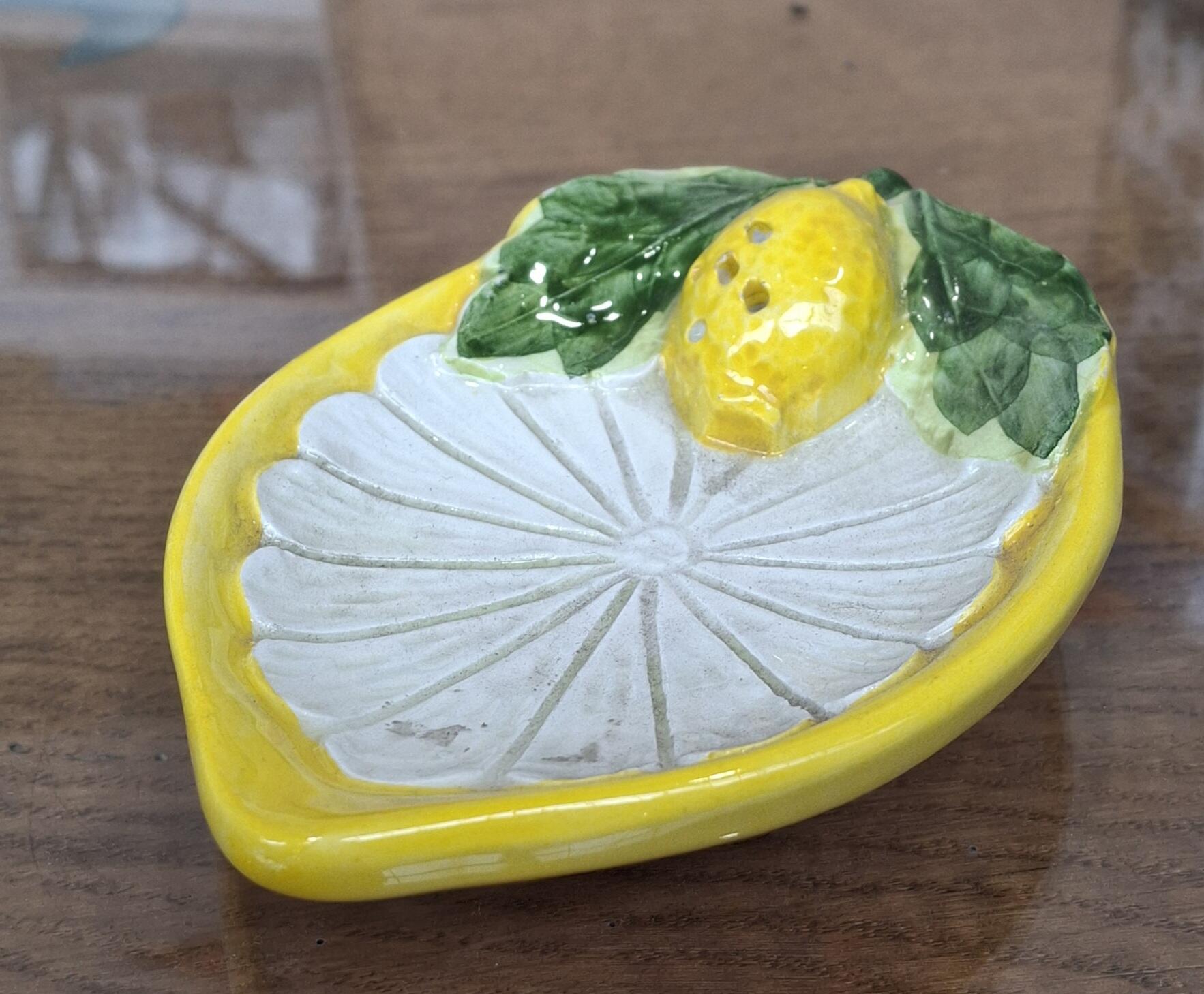 Vintage Italian Pottery Lemon Dish
