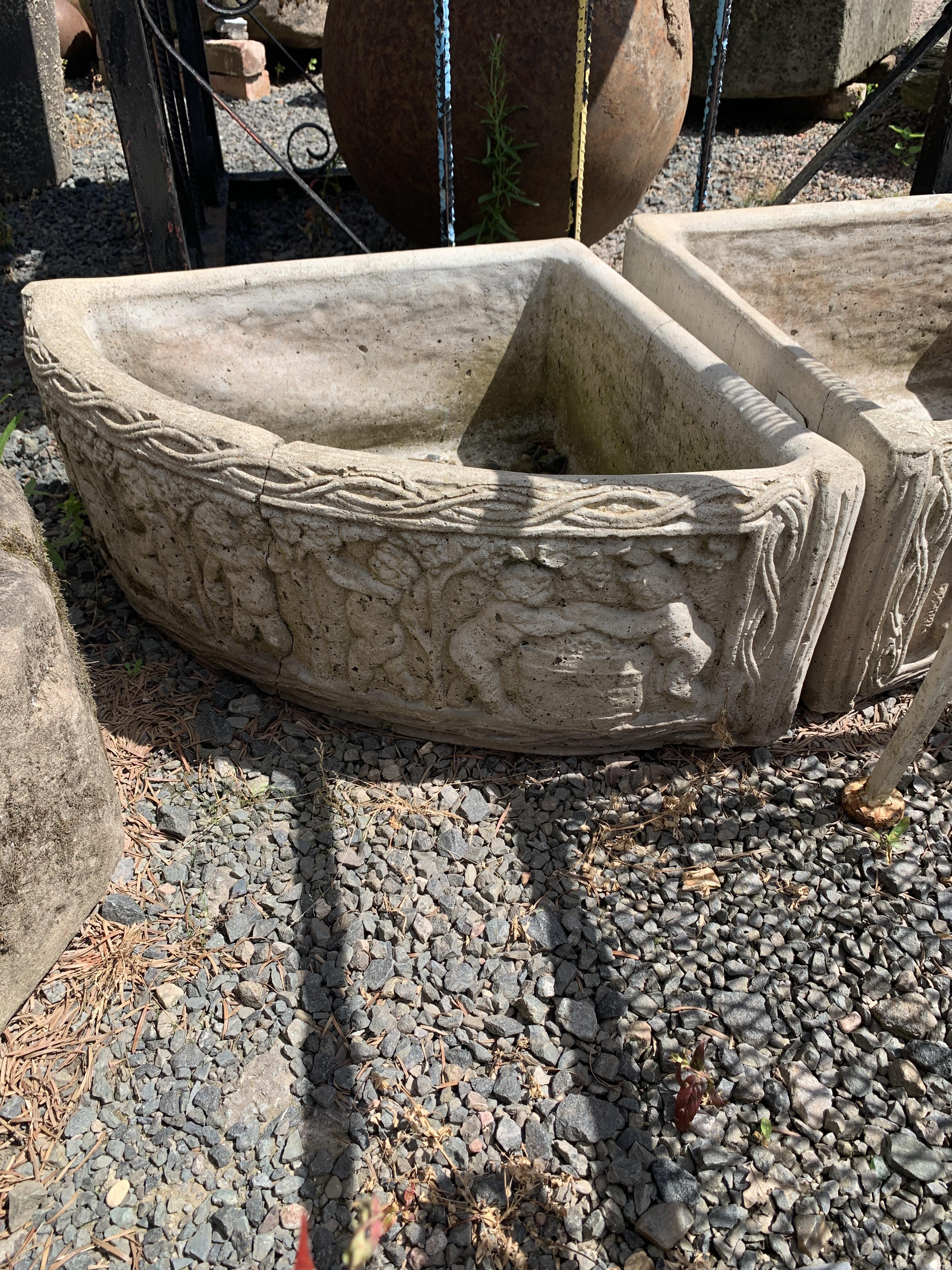 Reclaimed Quadrant Corner Troughs