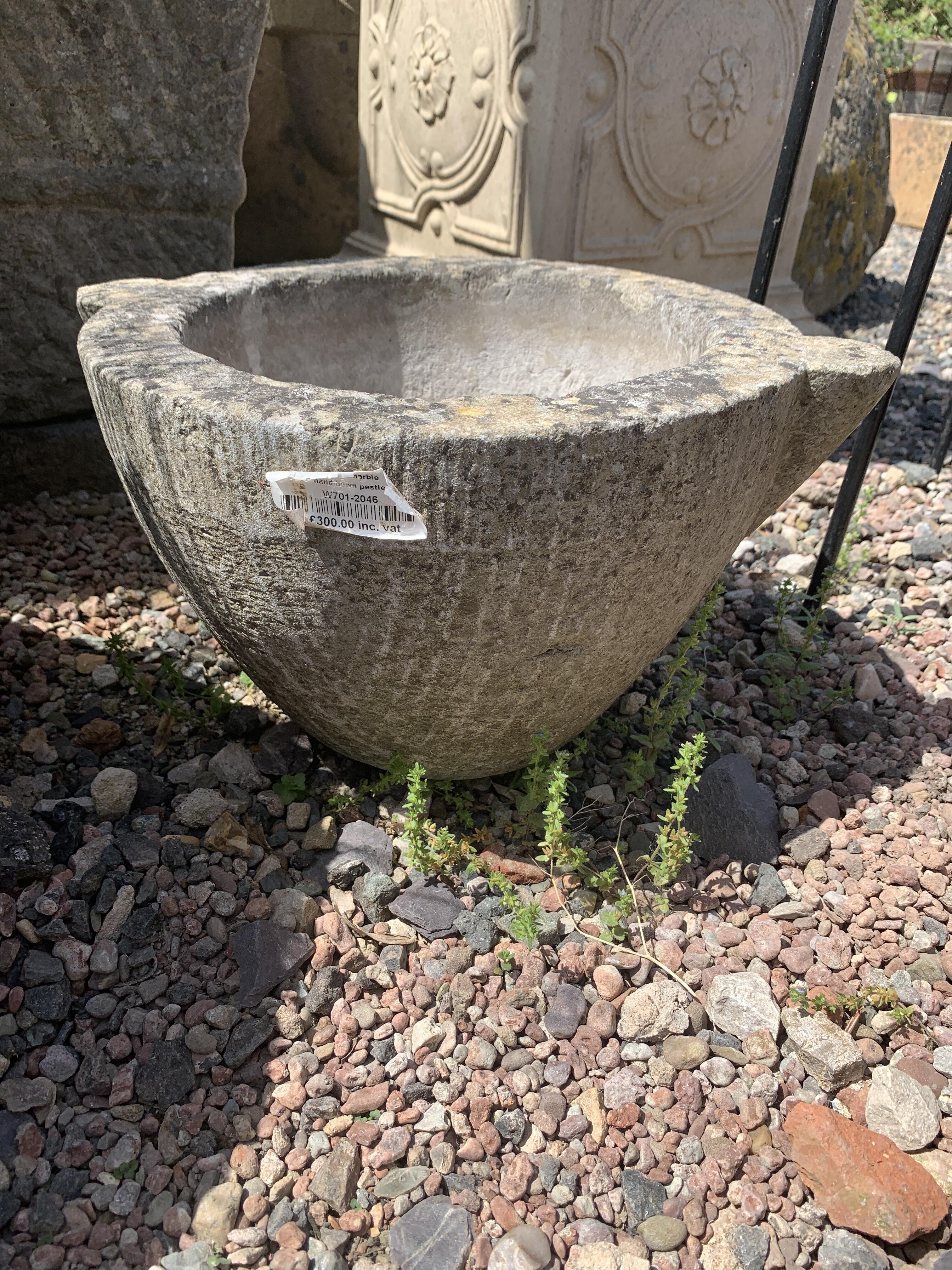 Hand-Hewn Marble Pestle - Reclaimed