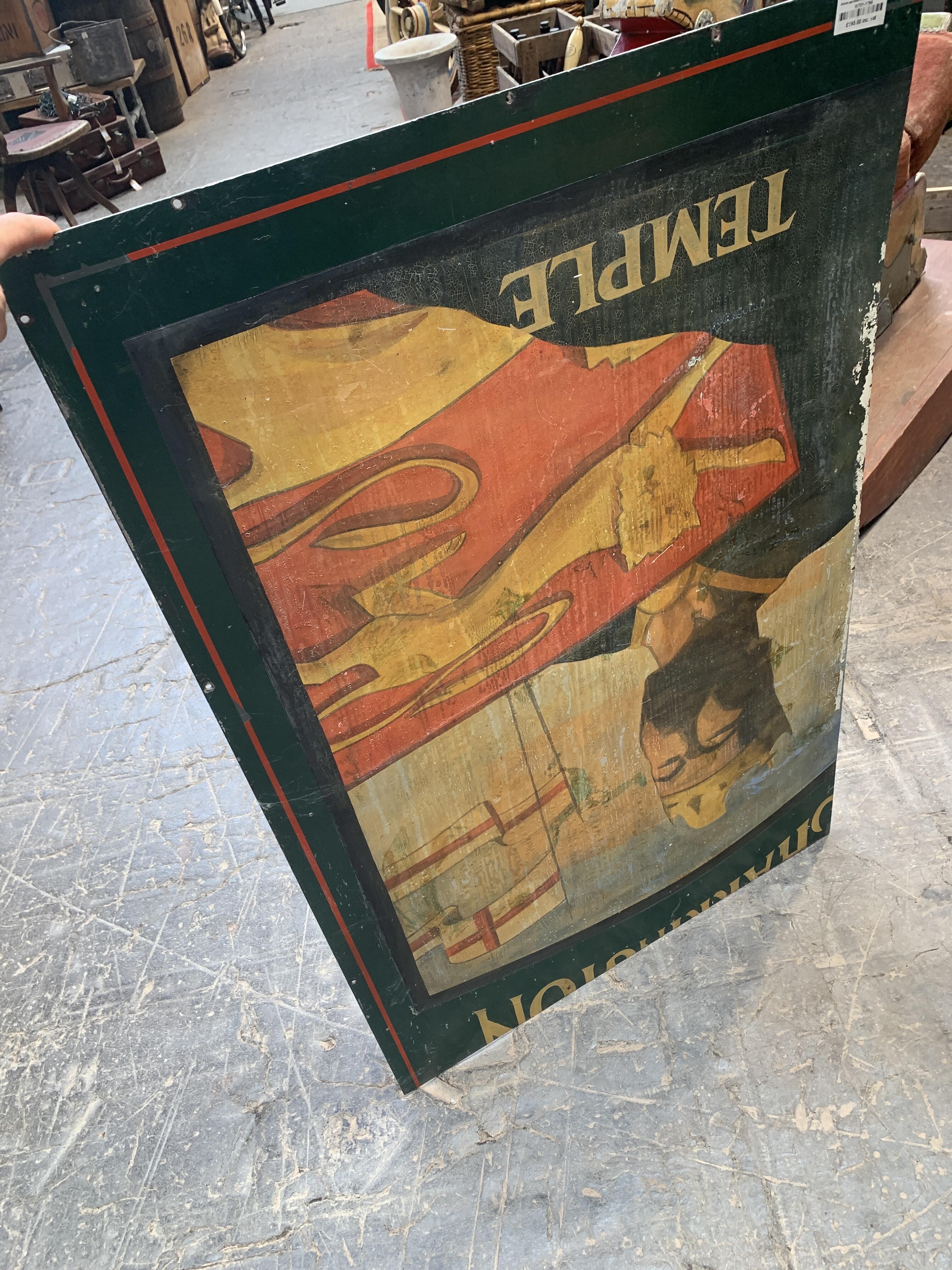 Vintage Hand-Painted 'The Aston' Metal Sign