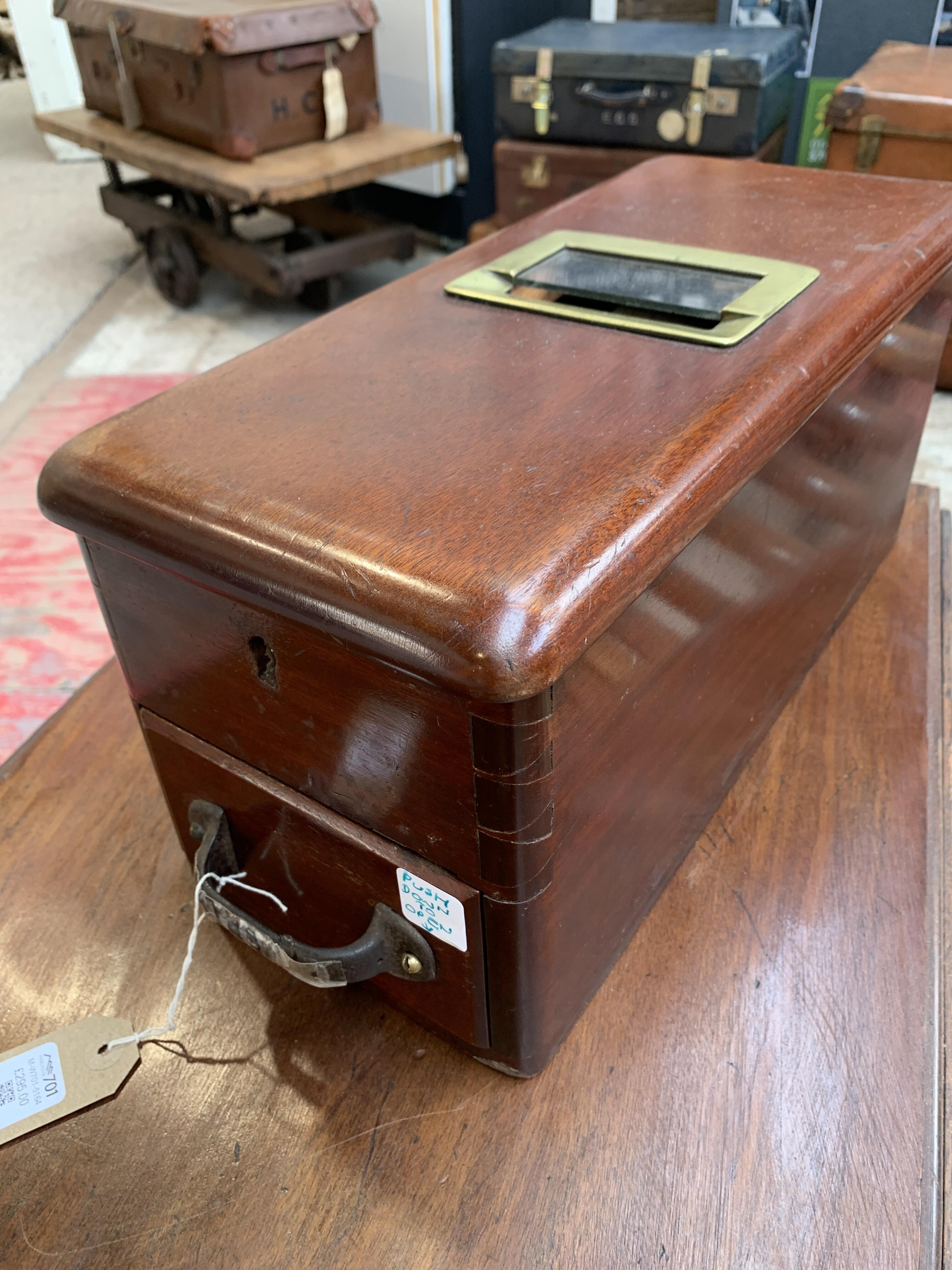 Antique O'Brien's Patent Mahogany Shop Till