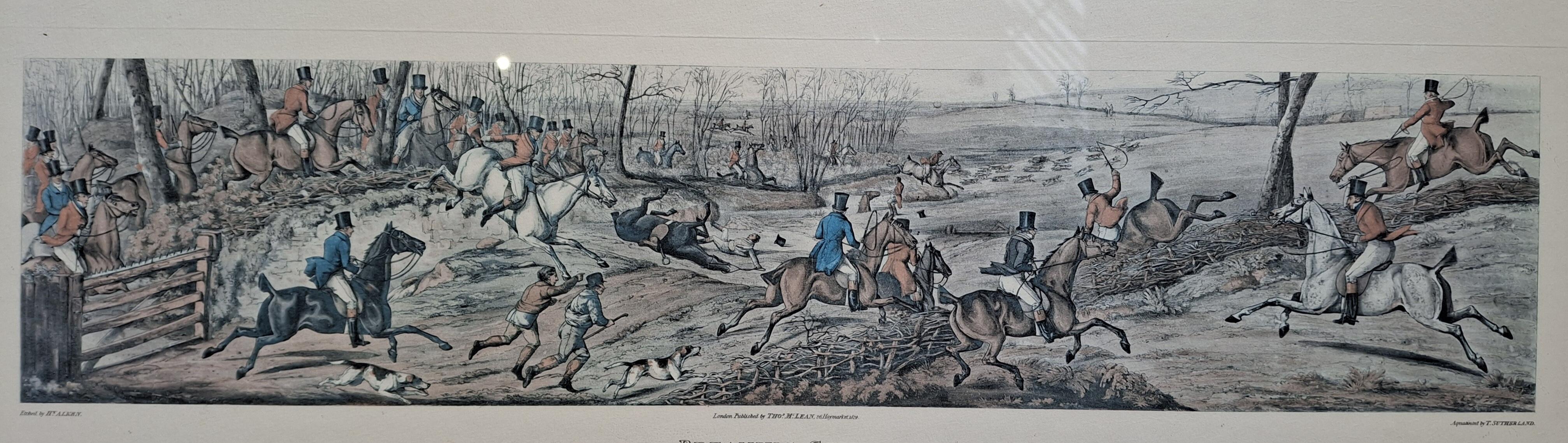 Antique Sporting Print 'Breaking Cover' AJ323