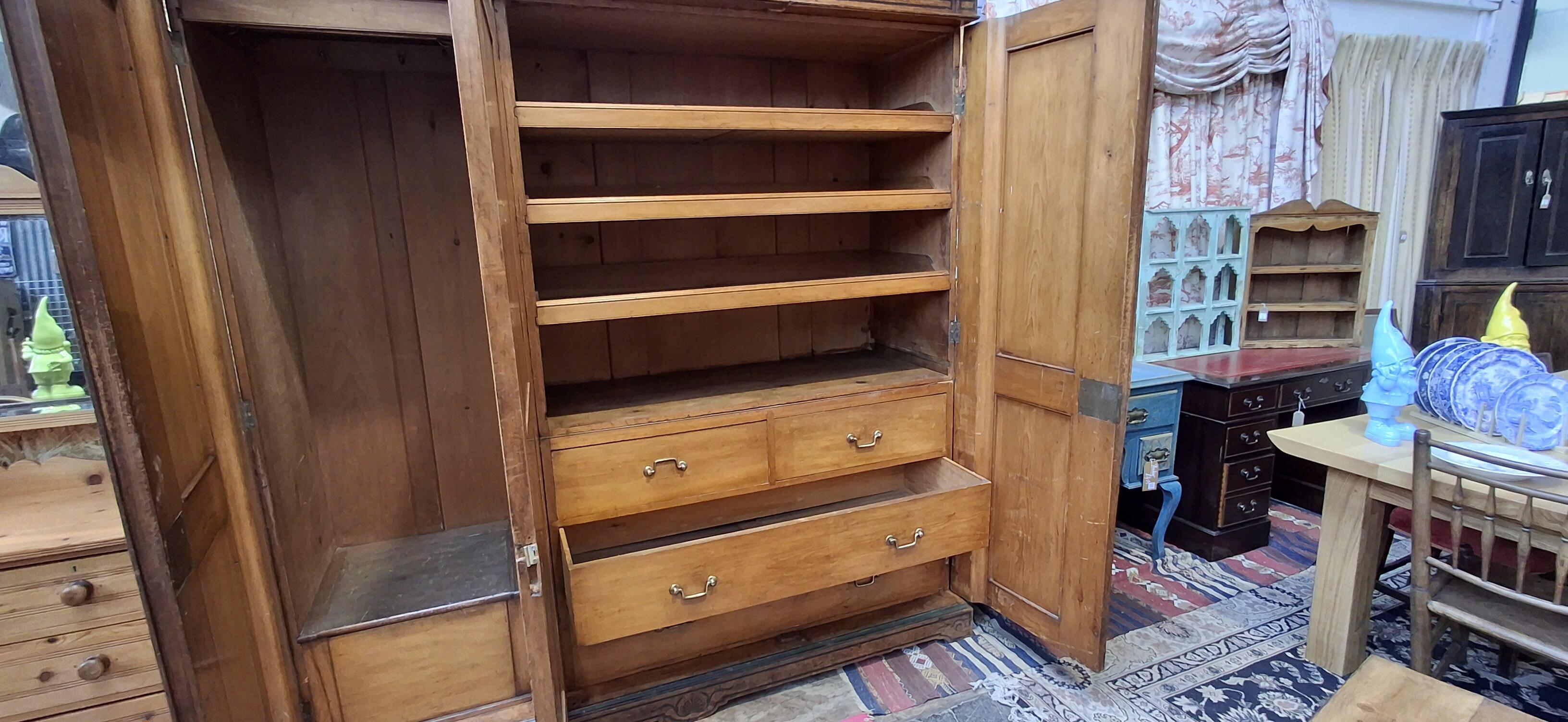 Antique Linen Press with Painted Panels & Edges AP658