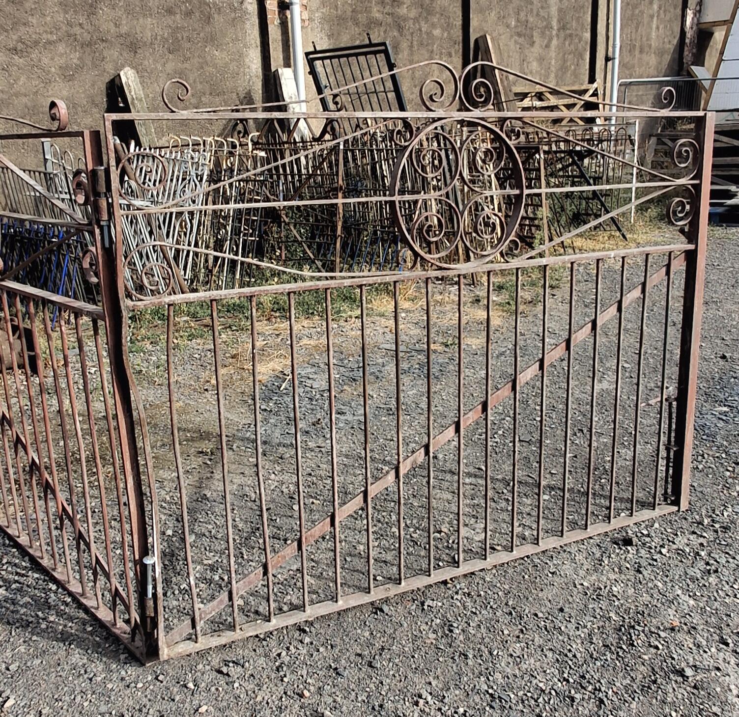Pair of Ornate Wrought Iron Gates