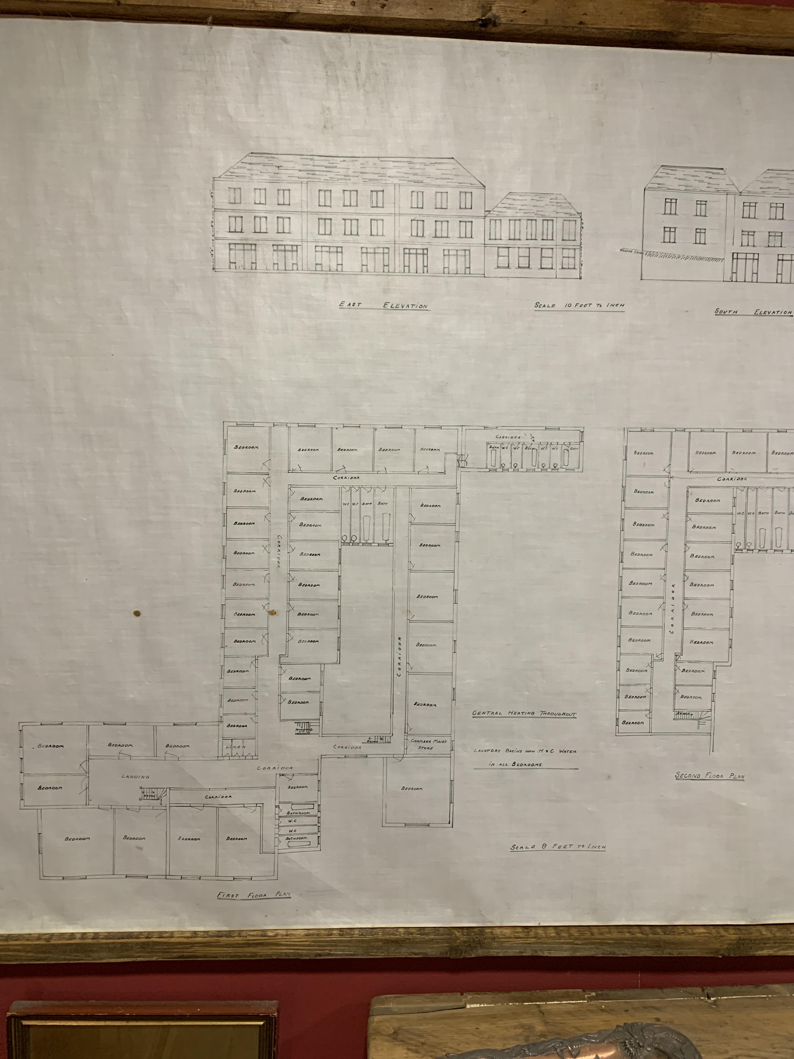 Original 1951 Blueprints for The Chase Hotel