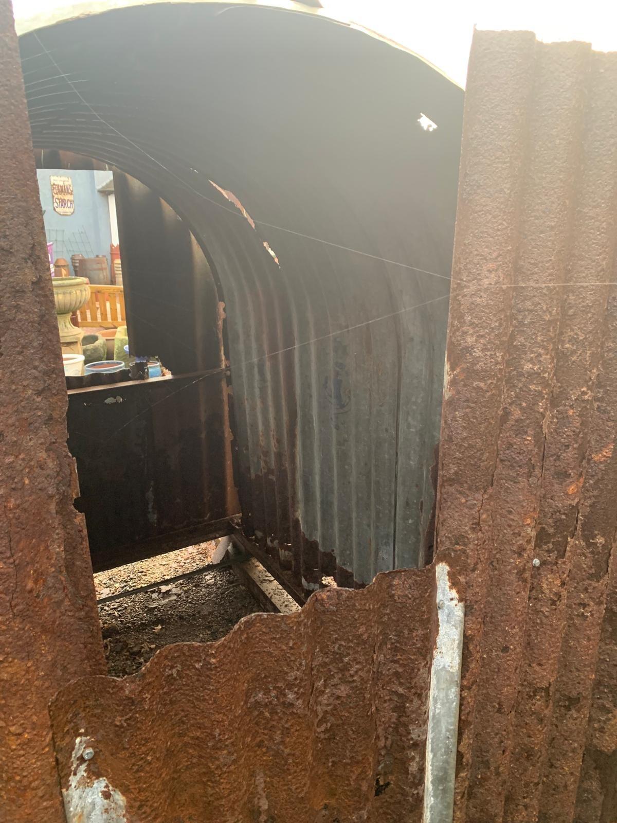 Authentic WW2 Corrugated Iron Anderson Air-Raid Shelter