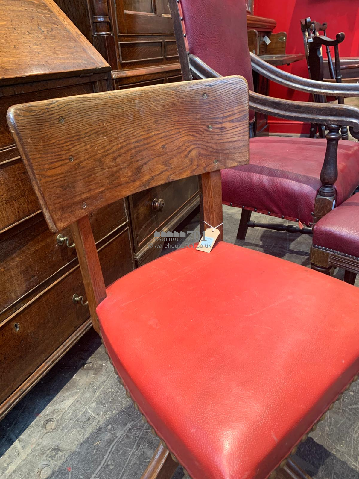 Antique oak swivel chair