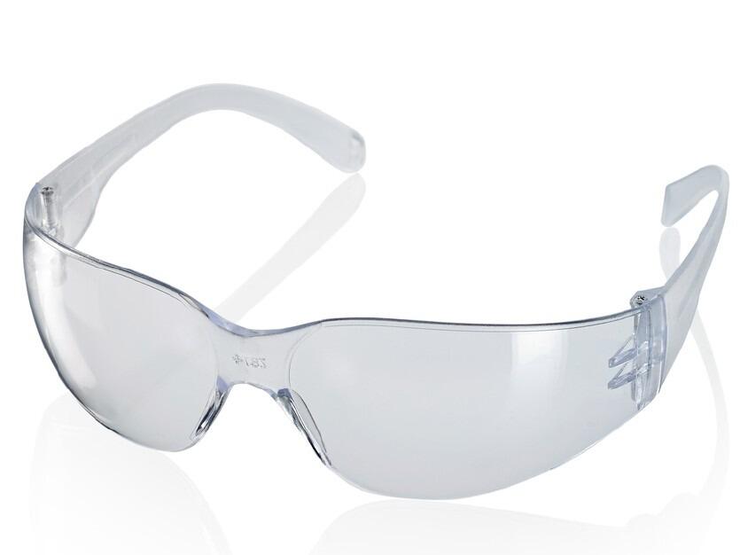EN166 Budget Lightweight Frameless Clear or Smoke Safety Glasses