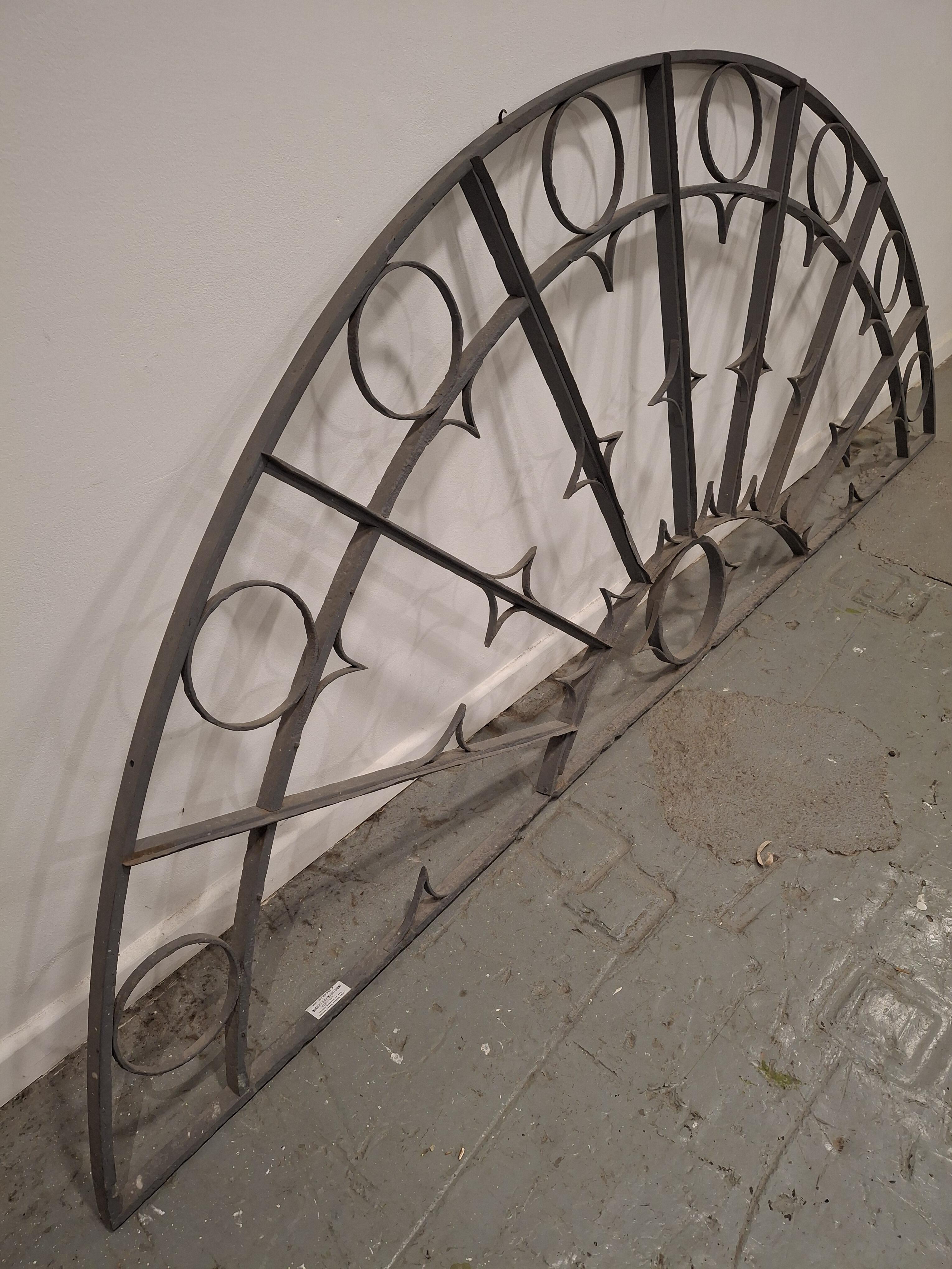 Half-Elliptical Wrought Iron Fanlight