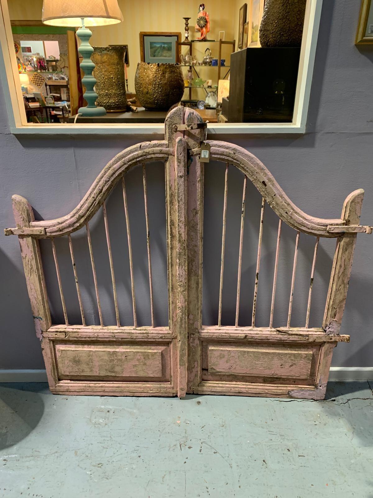 large pair of pink gates