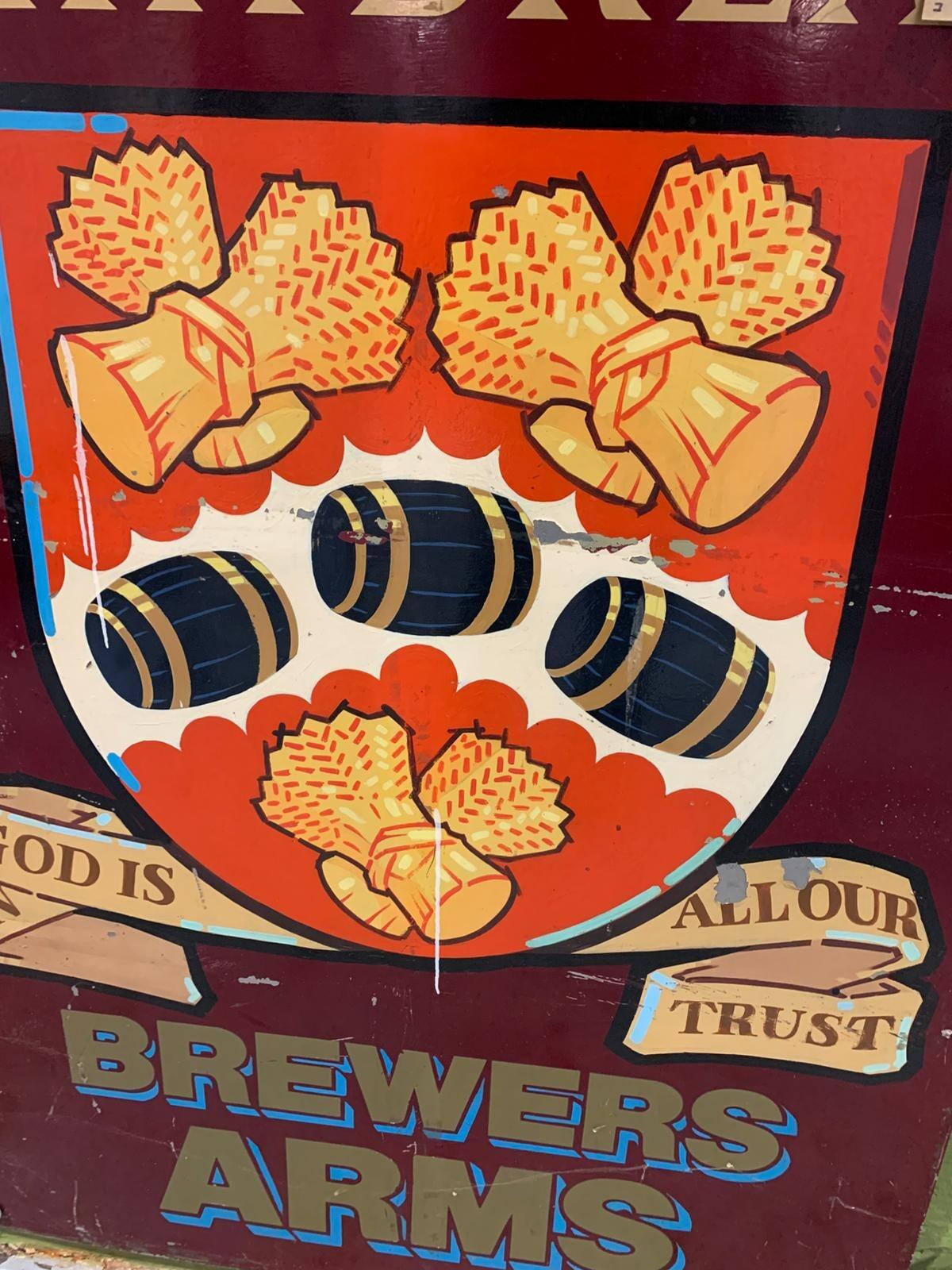 Metal Whitbread pub sign