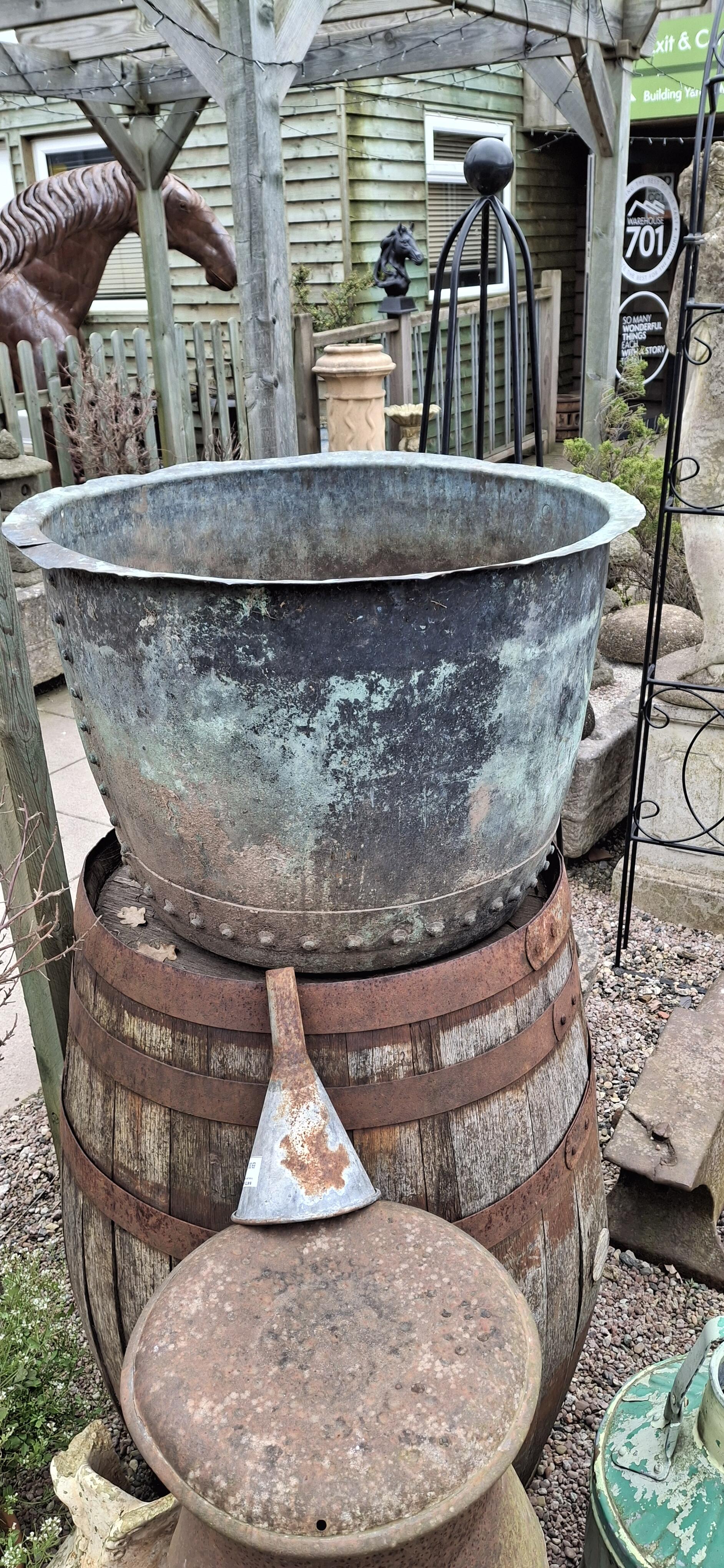 Antique Copper Cauldron with Patina PP79930