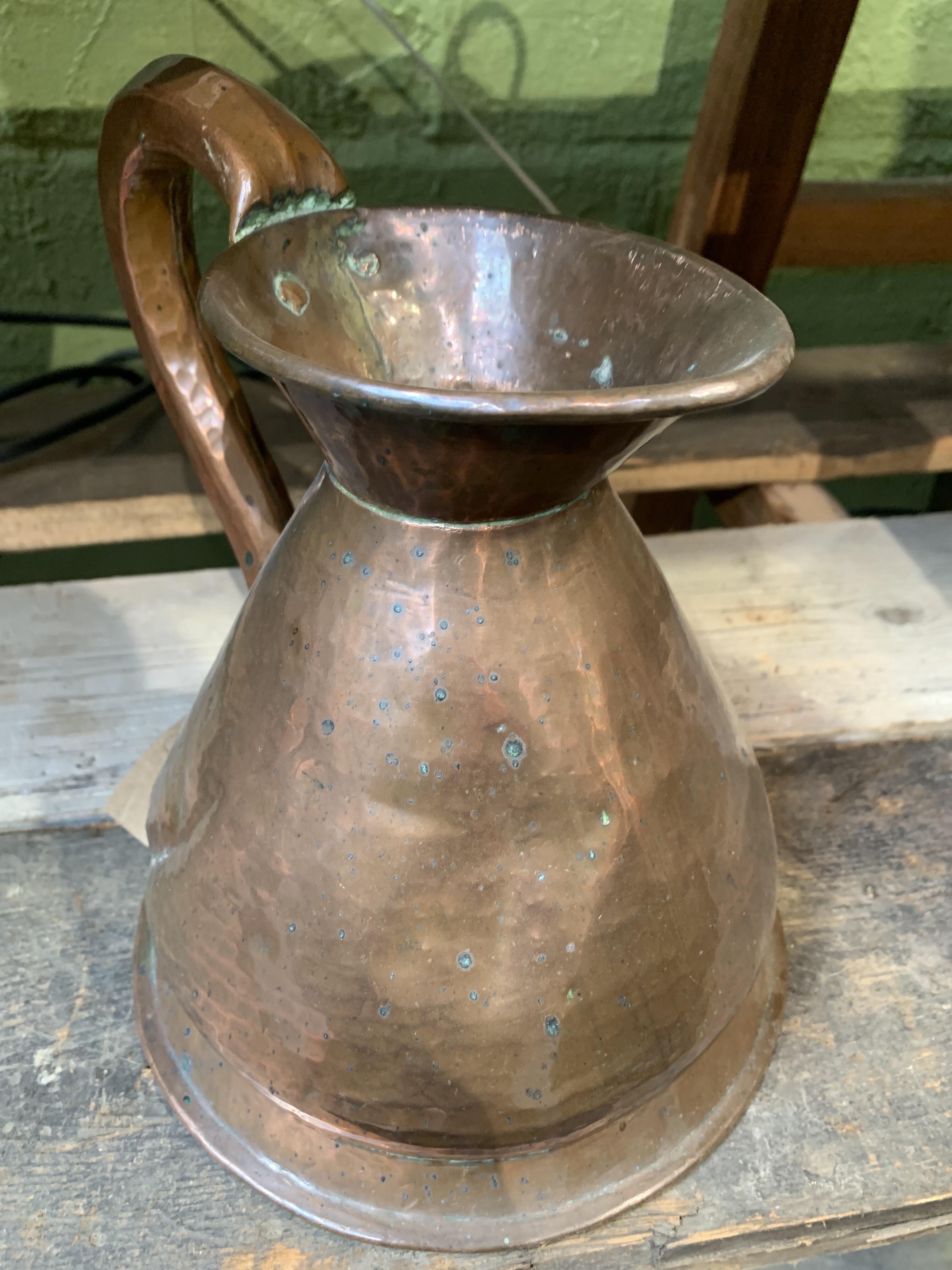 Antique Copper Ale Jugs - Set of 2