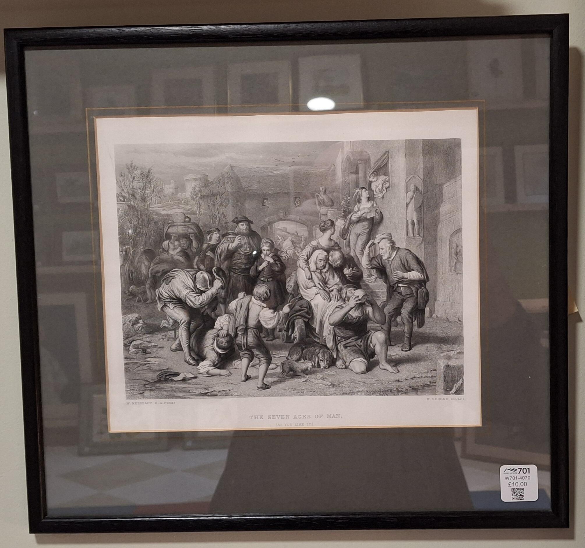 The Seven Ages of Man Antique Print JN429