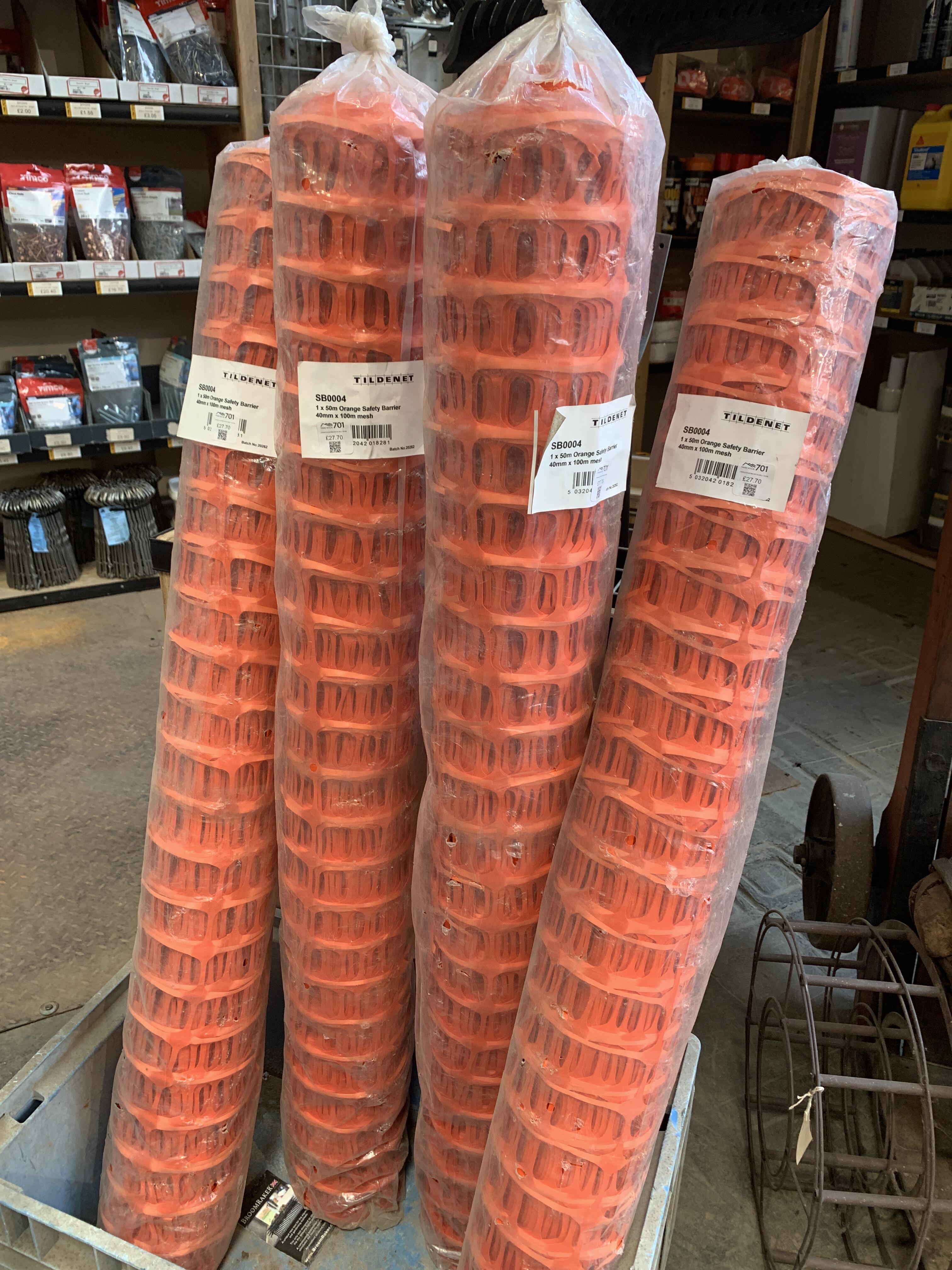 TIMCO Orange Barrier Fencing 1m x 50m