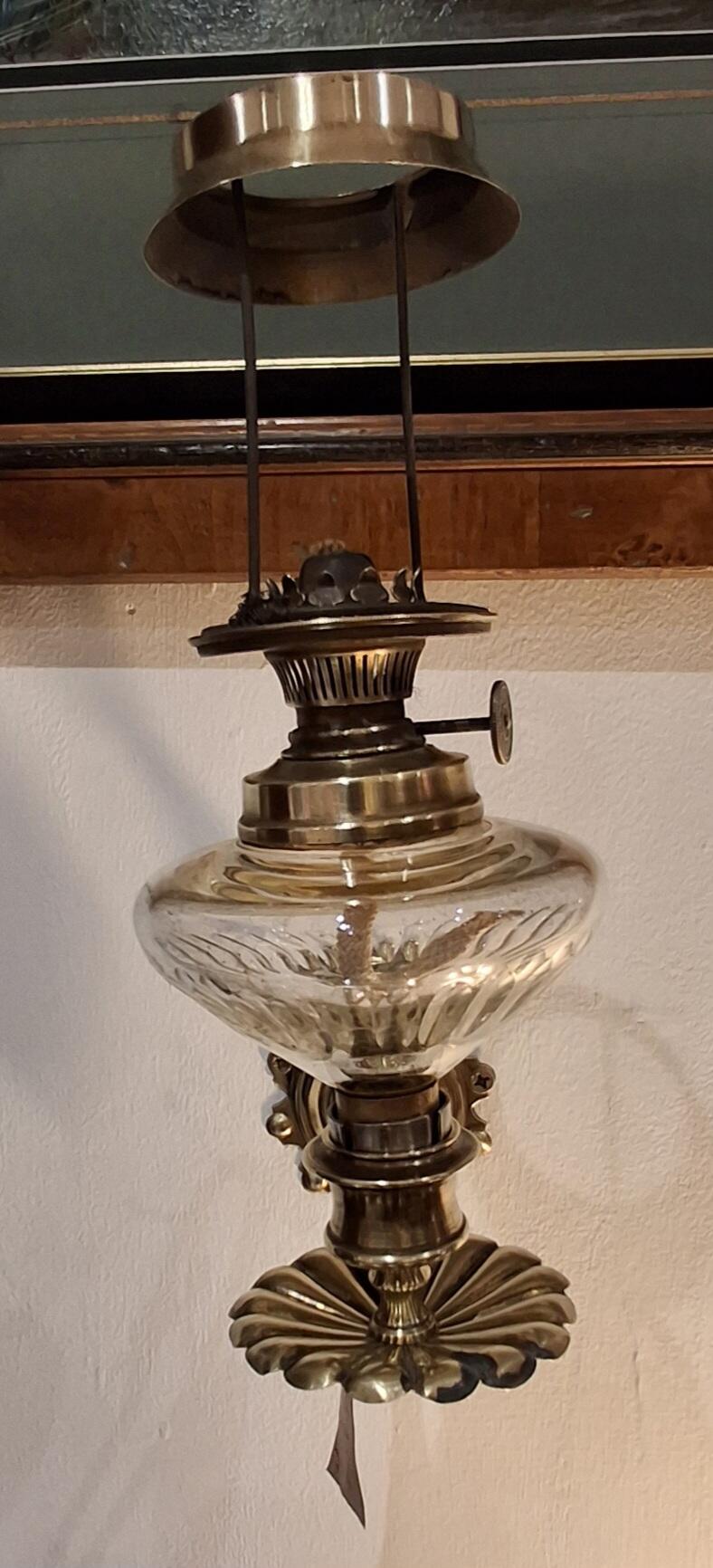 Vintage Brass Sconce with Oil Lamp PP81235
