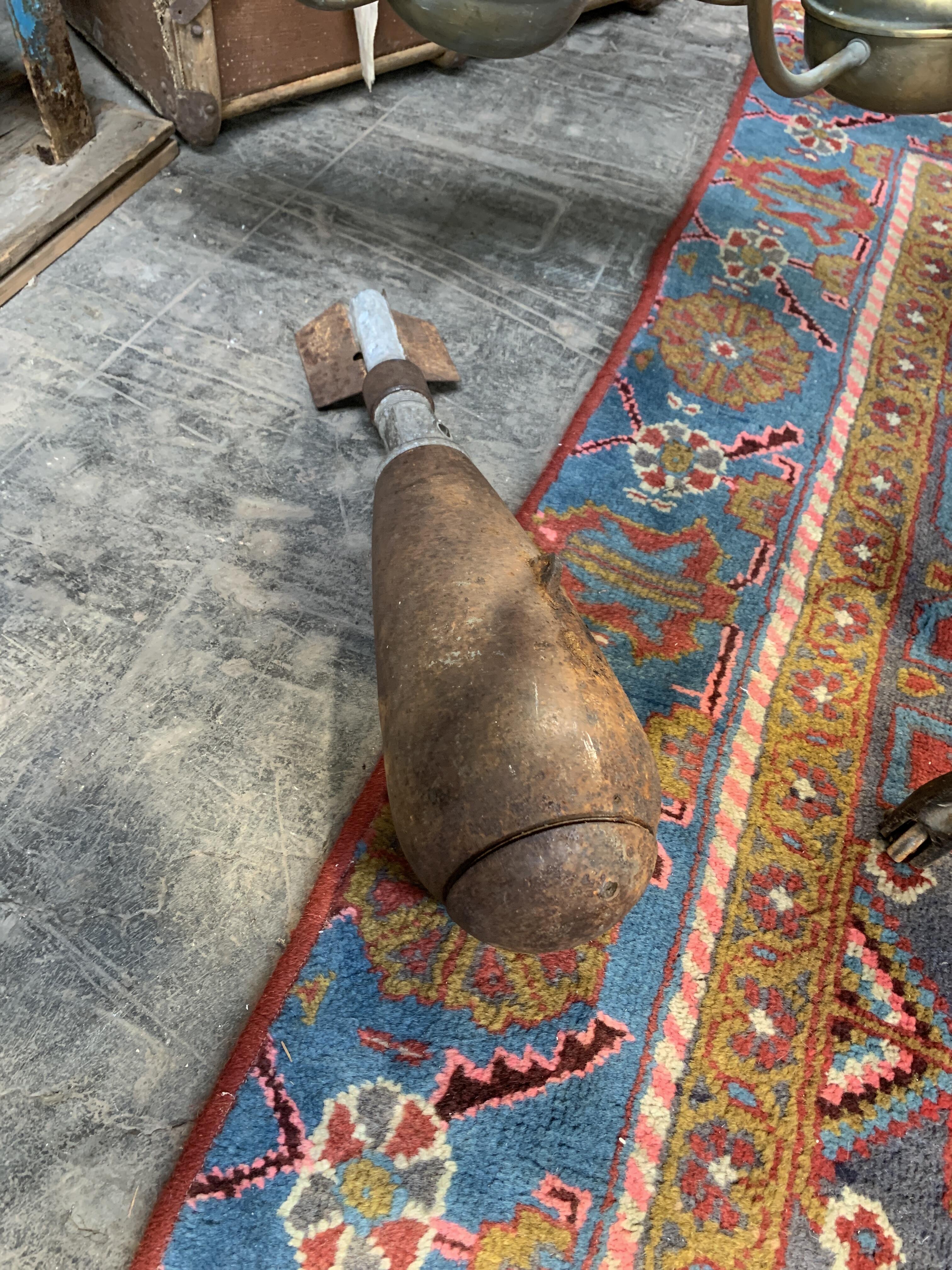 DEACTIVATED WWII Mortar Bomb - Compact with Patina