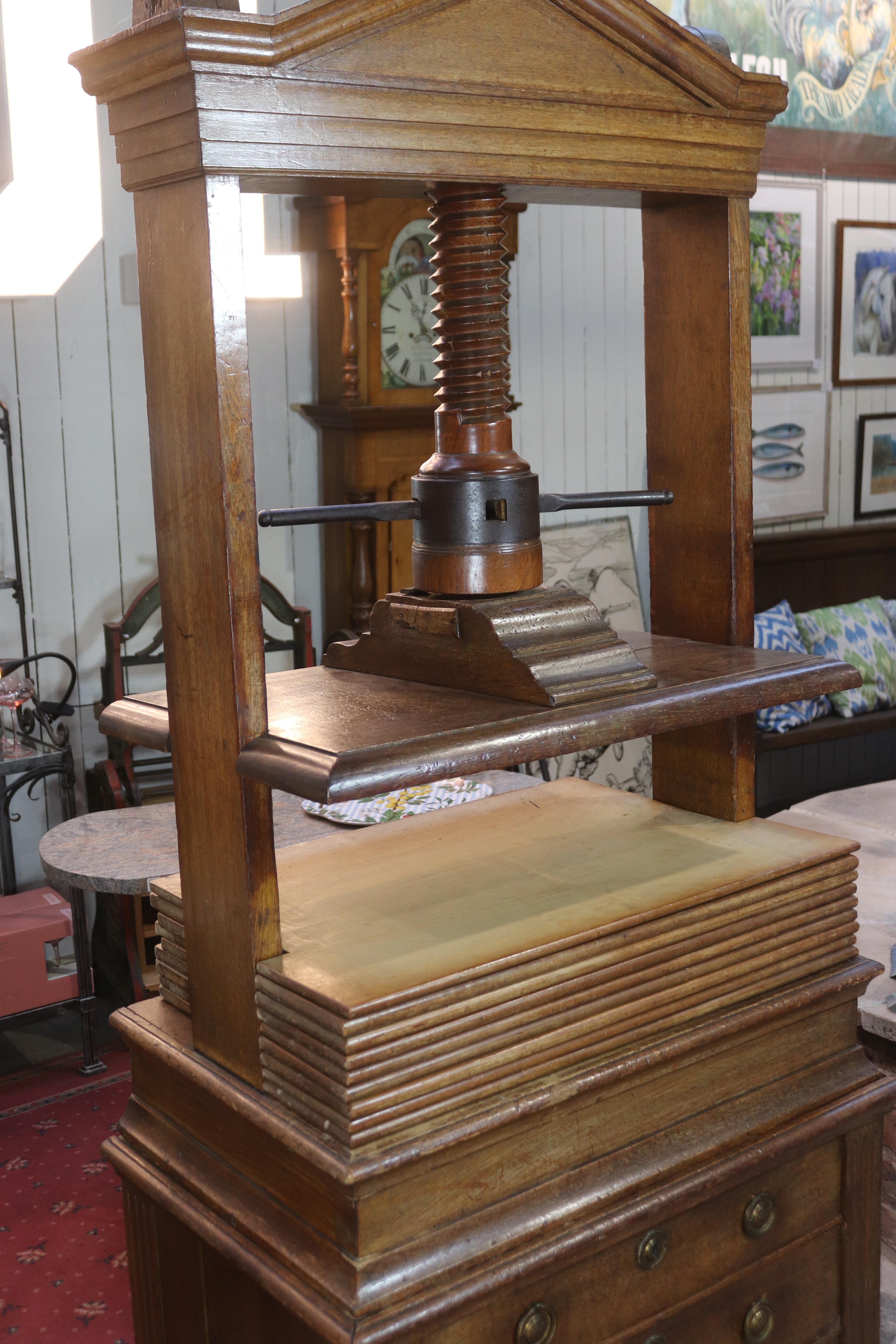 Antique Dutch Book/Linen Press