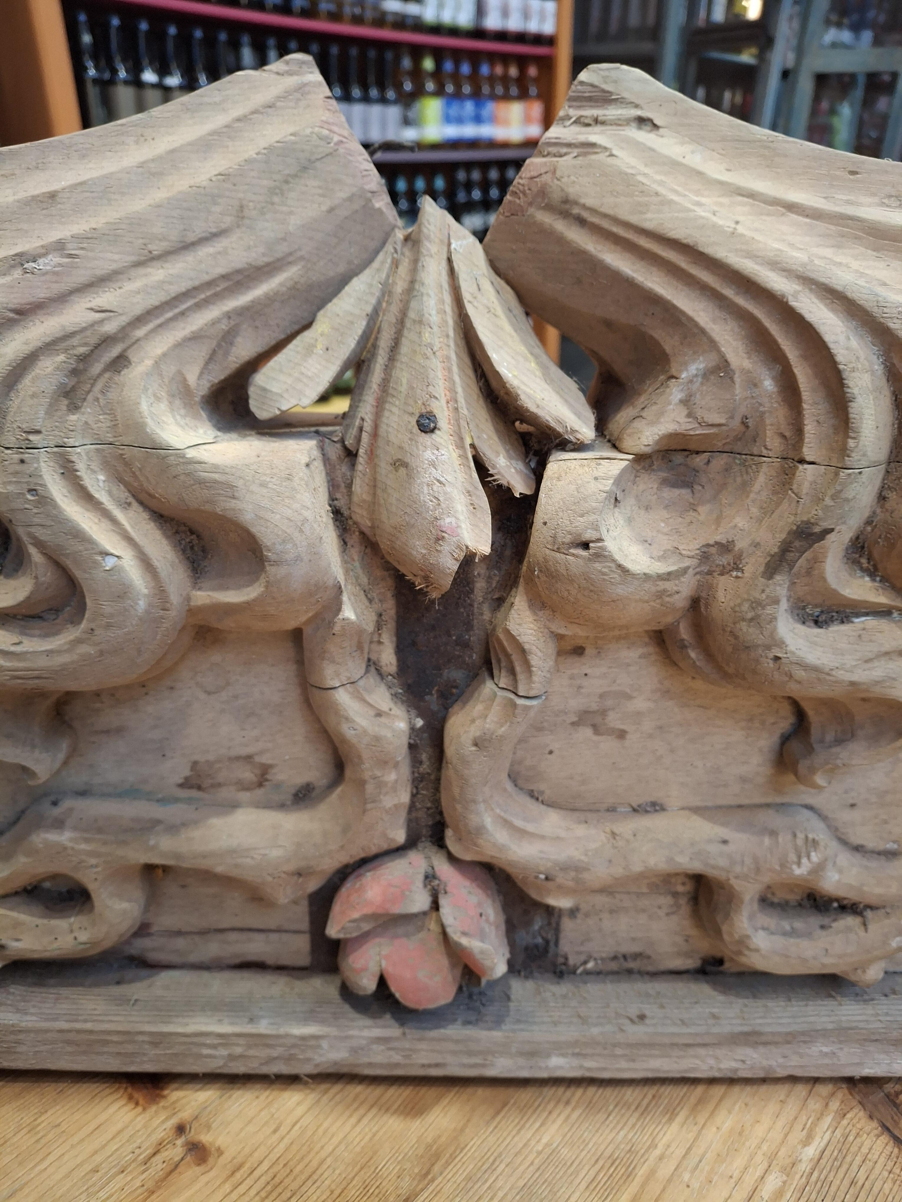 Carved Wooden Door Pelmet