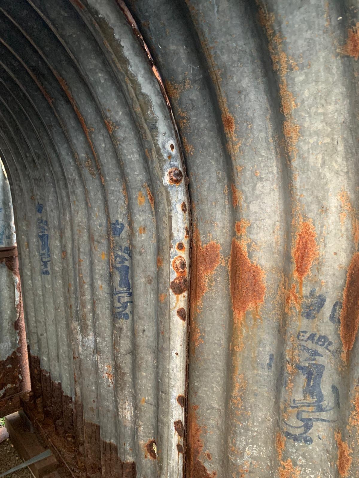Authentic WW2 Corrugated Iron Anderson Air-Raid Shelter